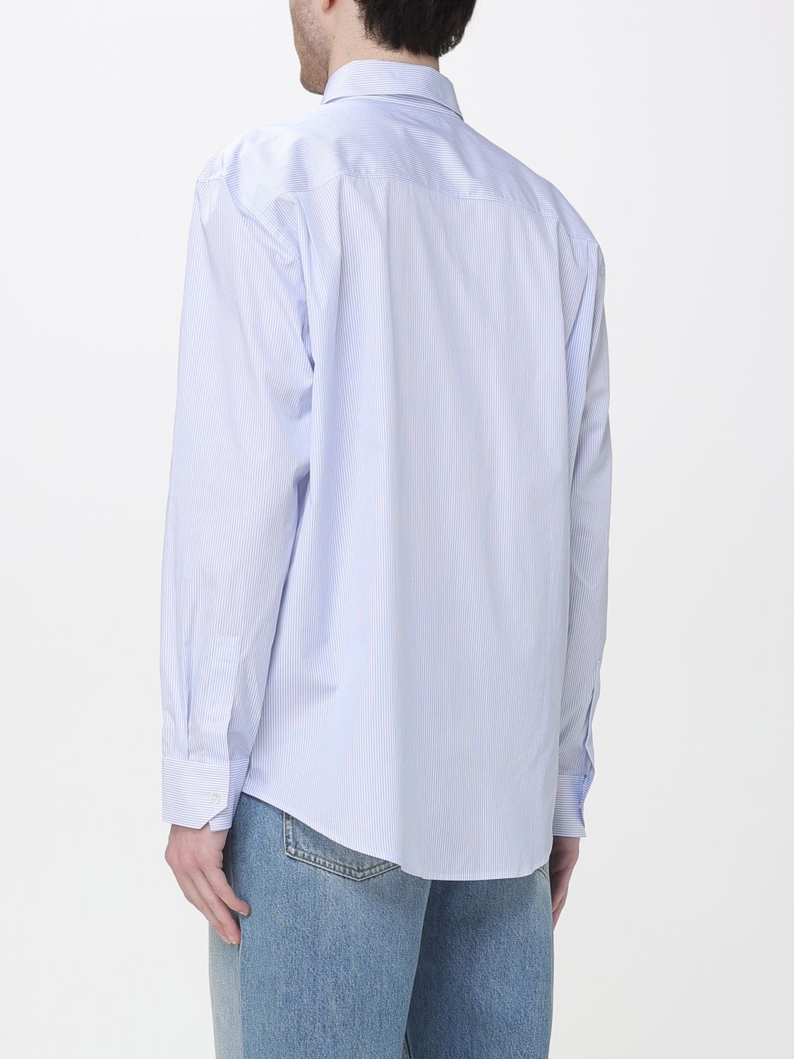 Saint Laurent Shirt Men Gnawed Blue SAINT LAURENT