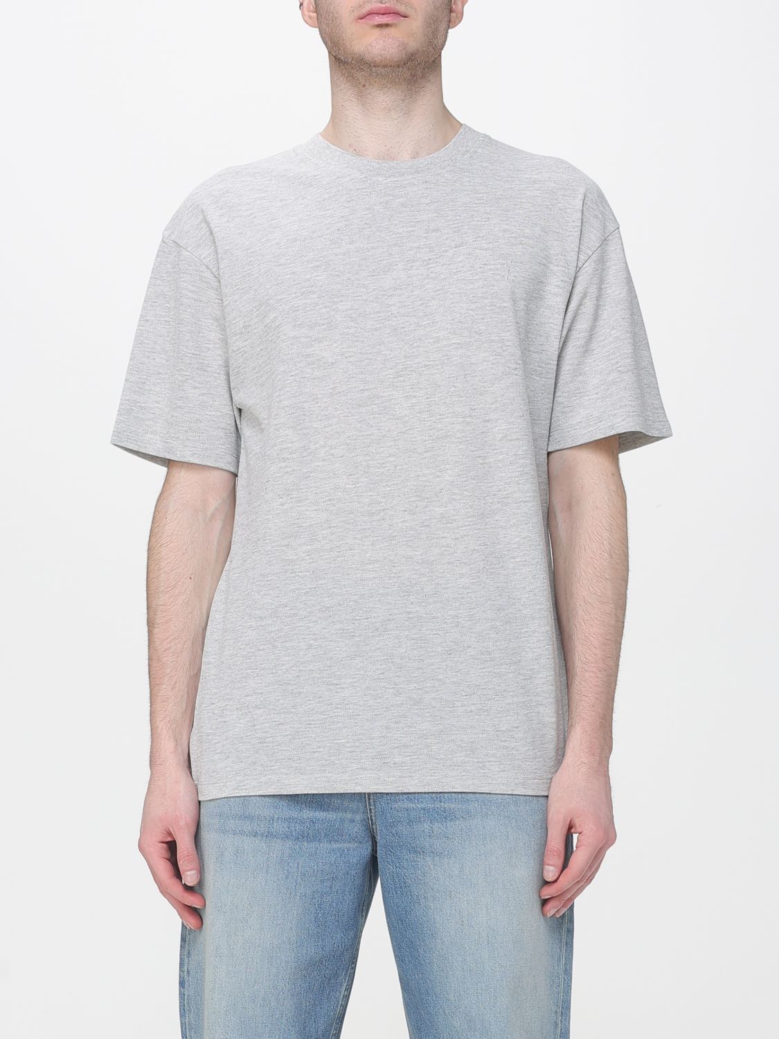 Saint Laurent T-Shirt Men Grey SAINT LAURENT