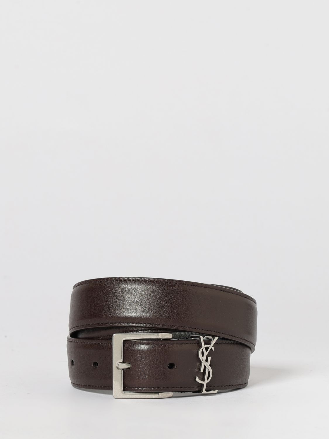 Saint Laurent Belt Men Brown SAINT LAURENT