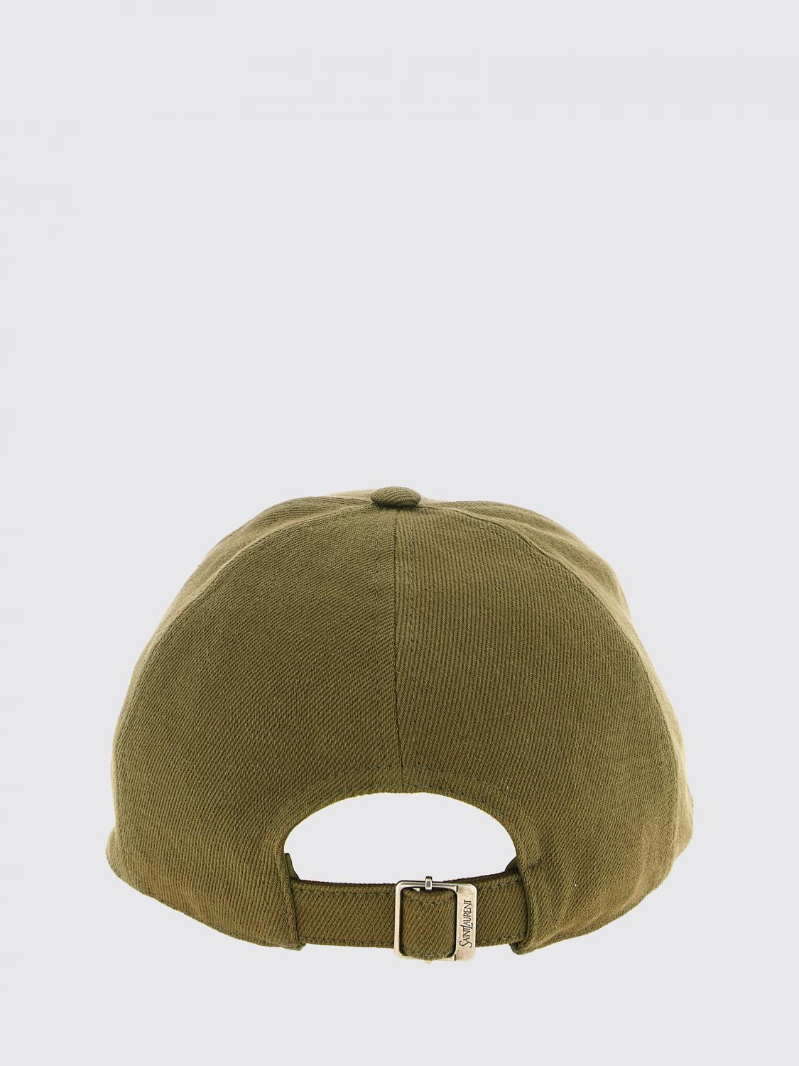 Saint Laurent Hat Men Kaki SAINT LAURENT