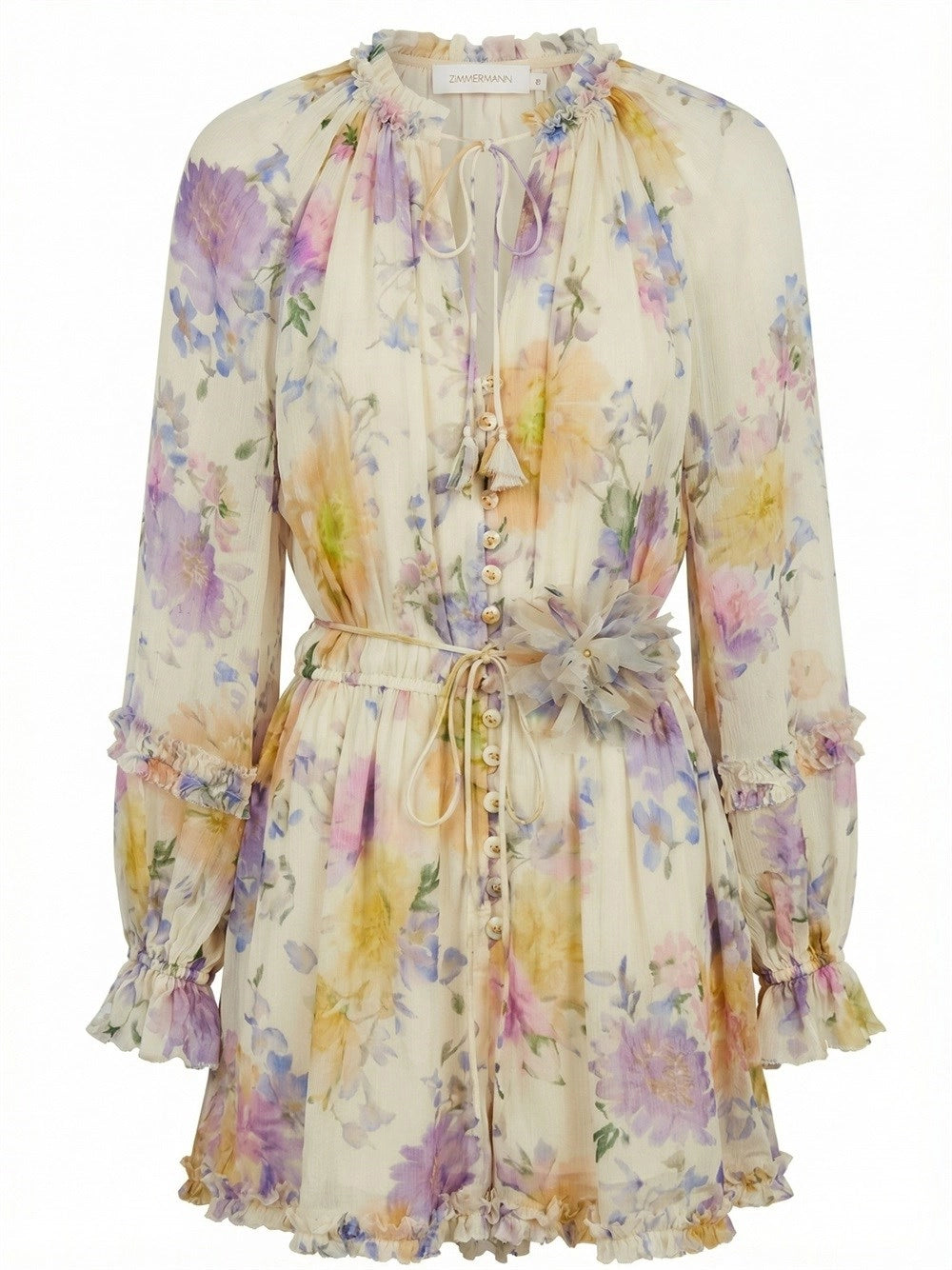 Zimmermann Women `Luna` Ruffle Playsuit ZIMMERMANN