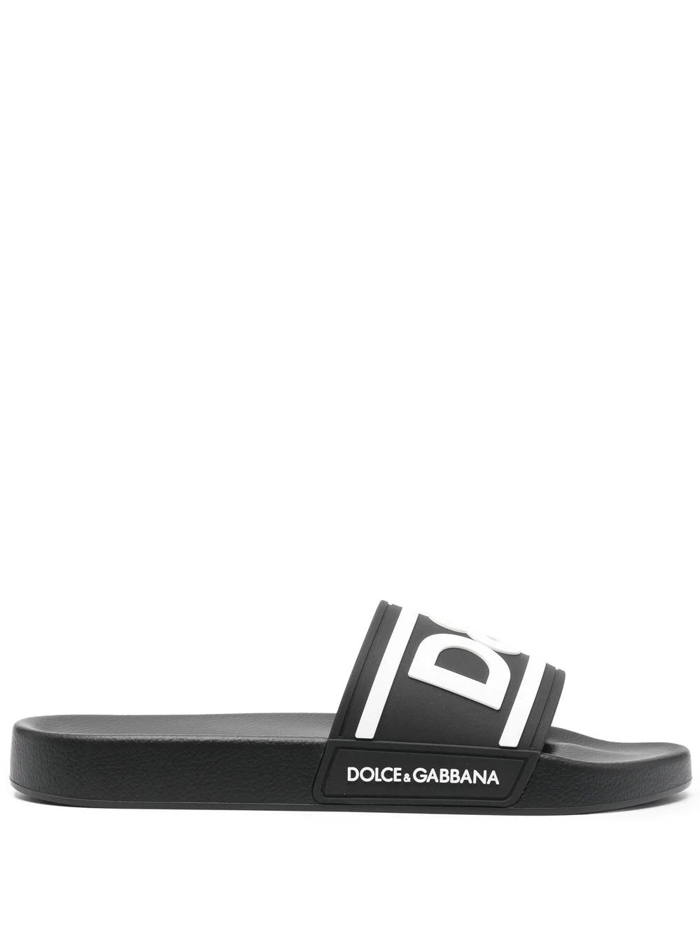 Dolce & Gabbana Men Beach Slippers With Logo Print DOLCE & GABBANA