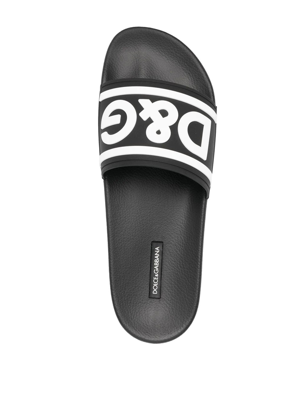 Dolce & Gabbana Men Beach Slippers With Logo Print DOLCE & GABBANA
