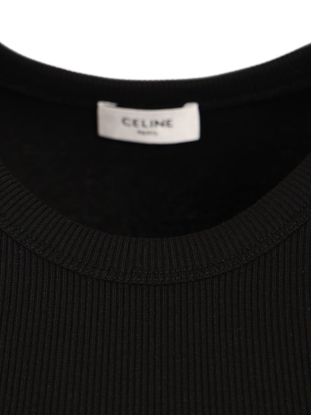 Celine Women Ribbed Silk And Cotton Tank Top CELINE