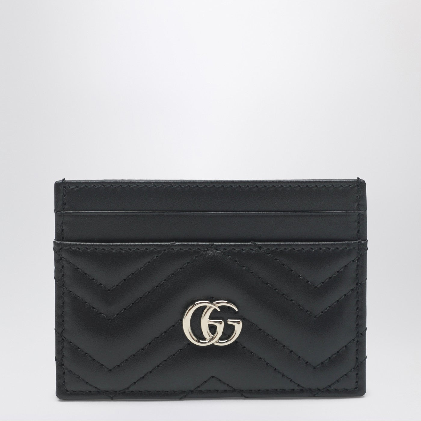 Gucci Gg Marmont Card Holder Black/Gold Women GUCCI