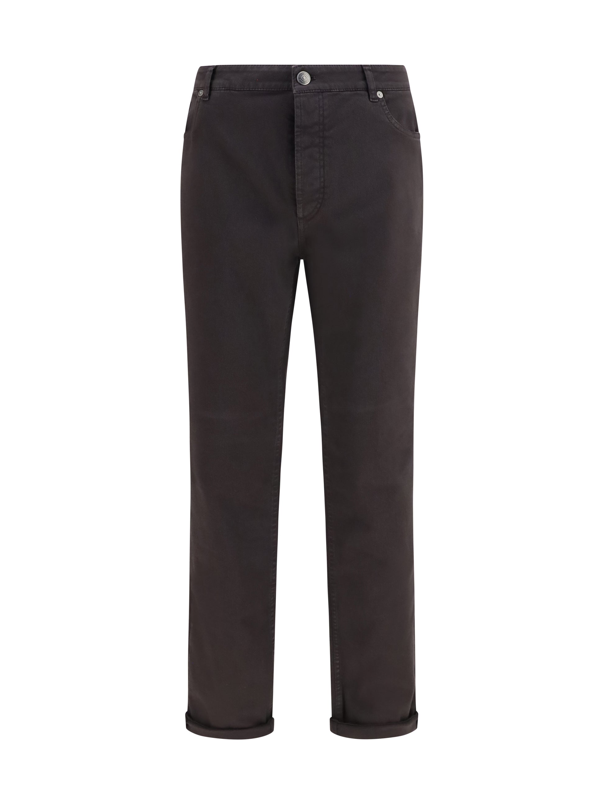 Brunello Cucinelli Men Jeans With Turn-Up Hem BRUNELLO CUCINELLI