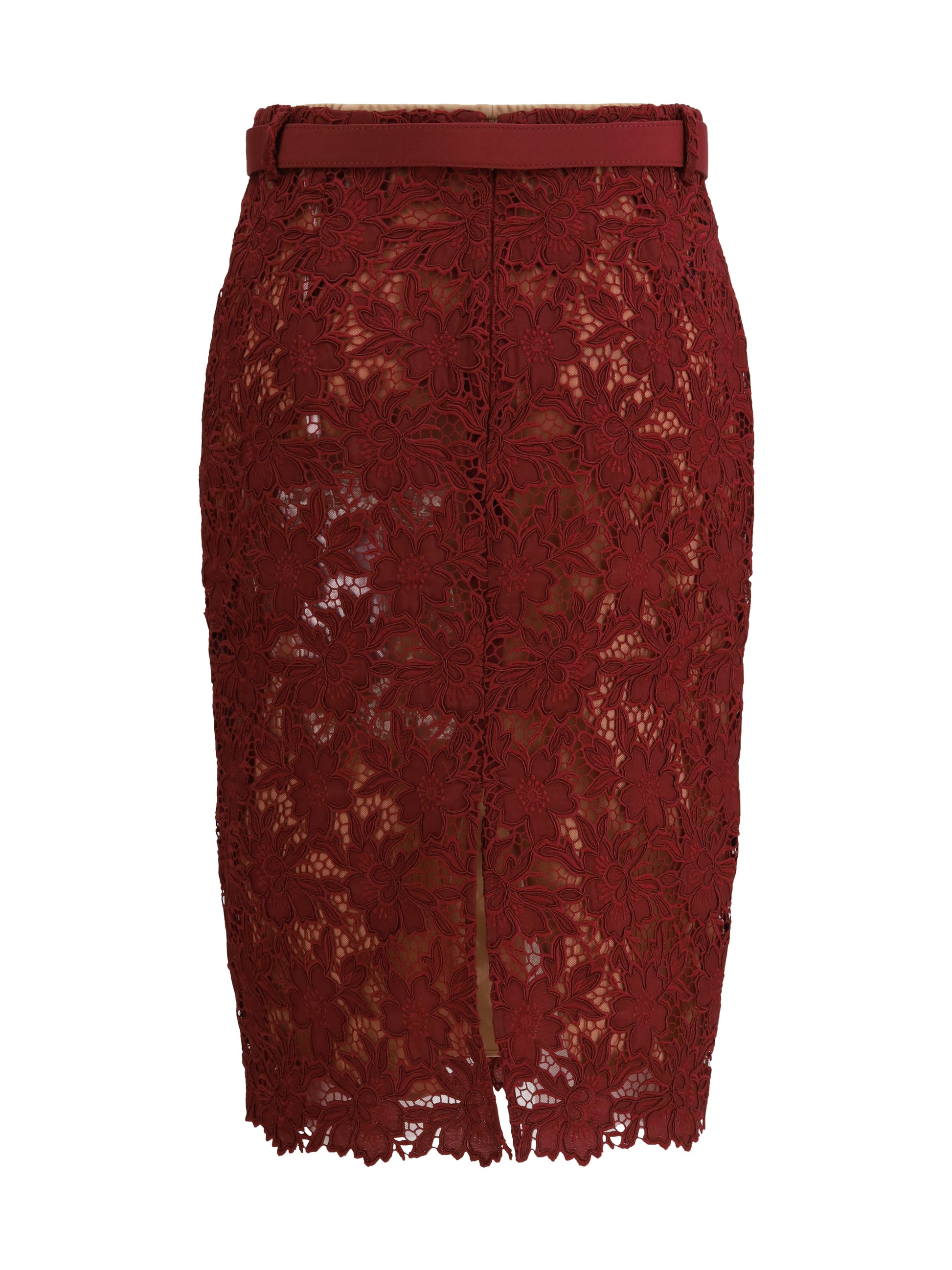 Self-Portrait Women Guipure Lace Midi Skirt SELF-PORTRAIT