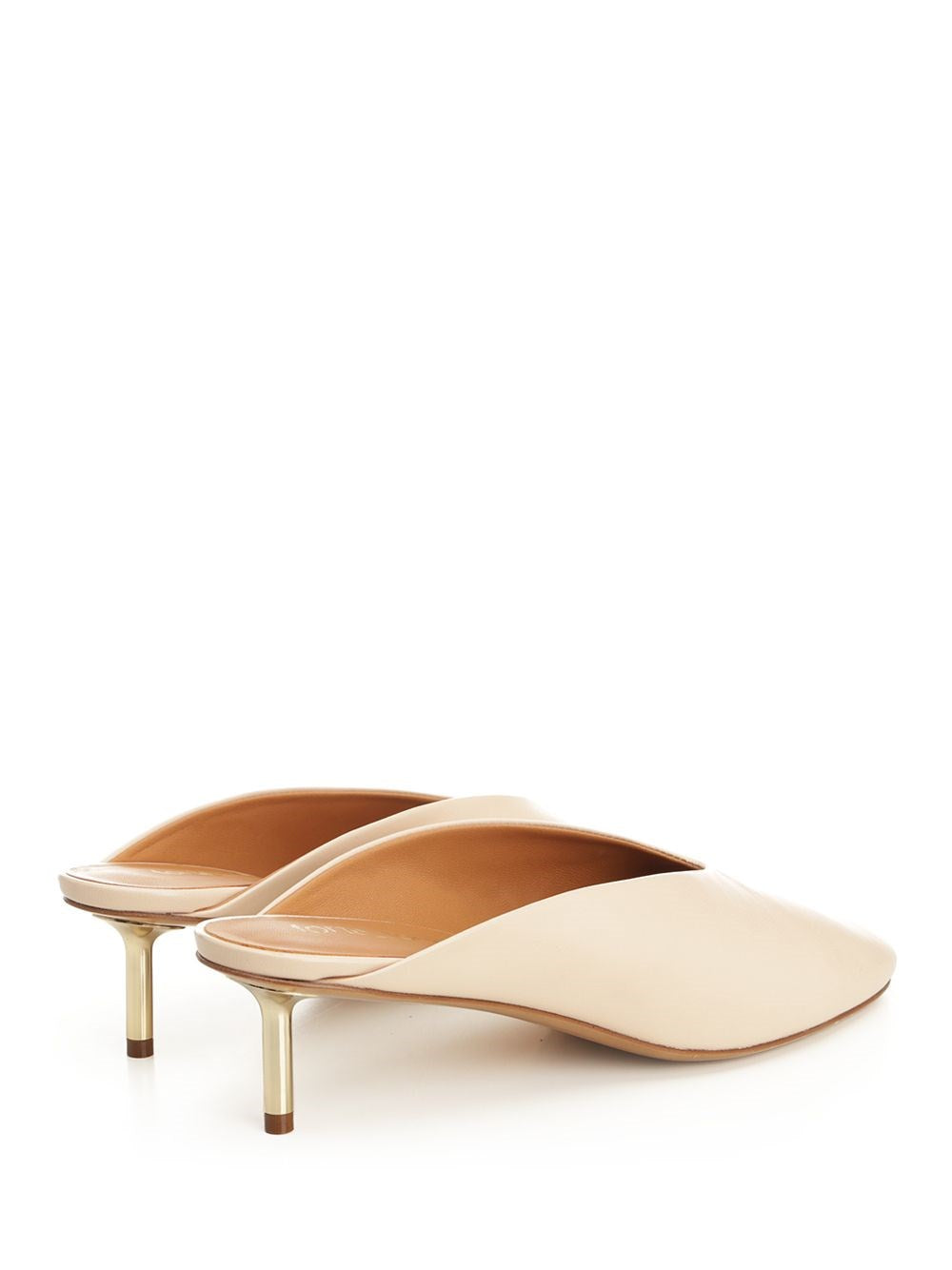 Forte_Forte Women Laminated Leather Clog With Metal Heel FORTE FORTE