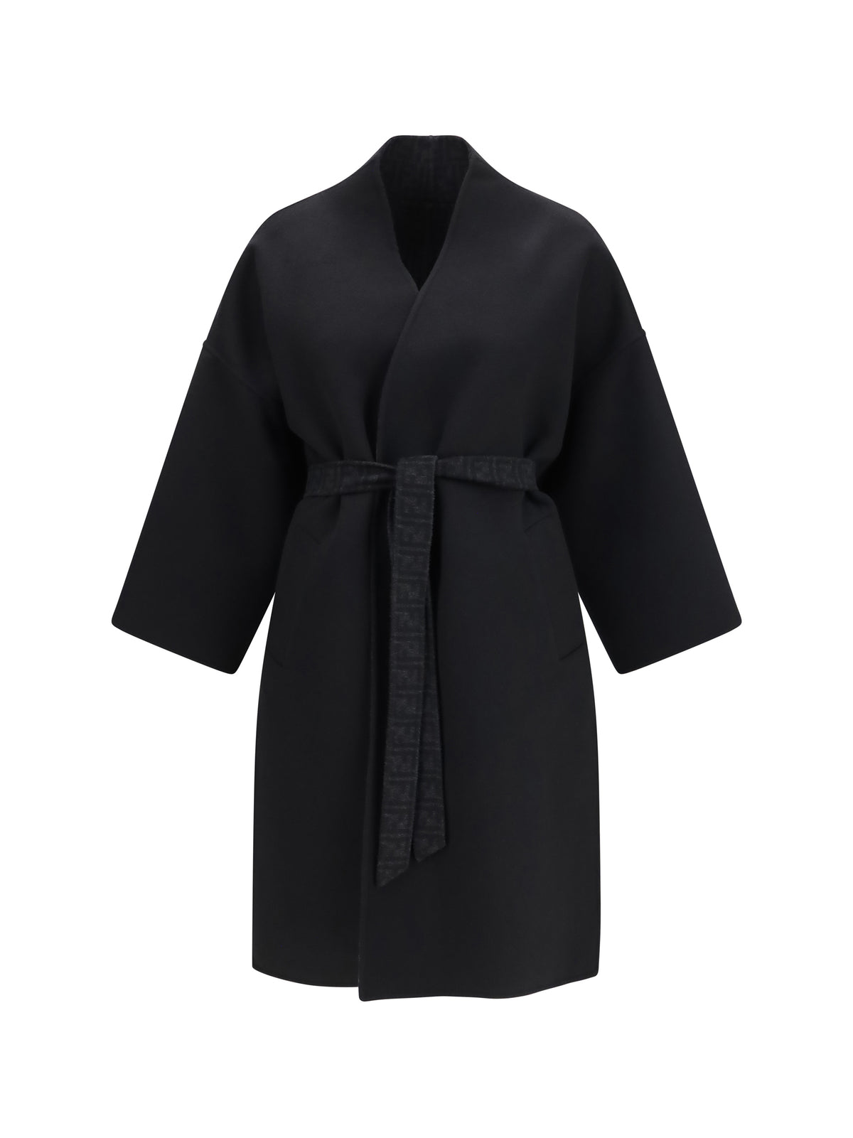 Fendi Women Ff Zucca Wool Coat FENDI