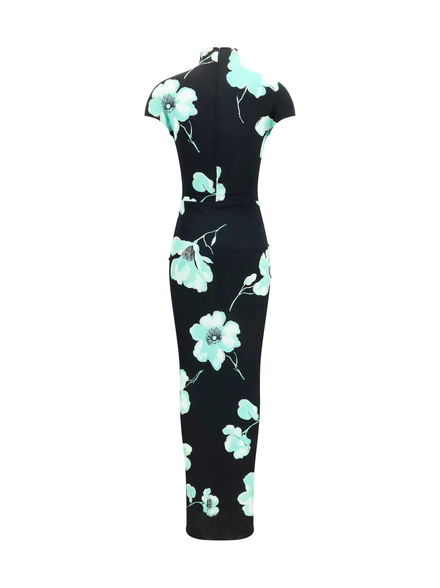 Alaïa Women Draped Floral Print Dress