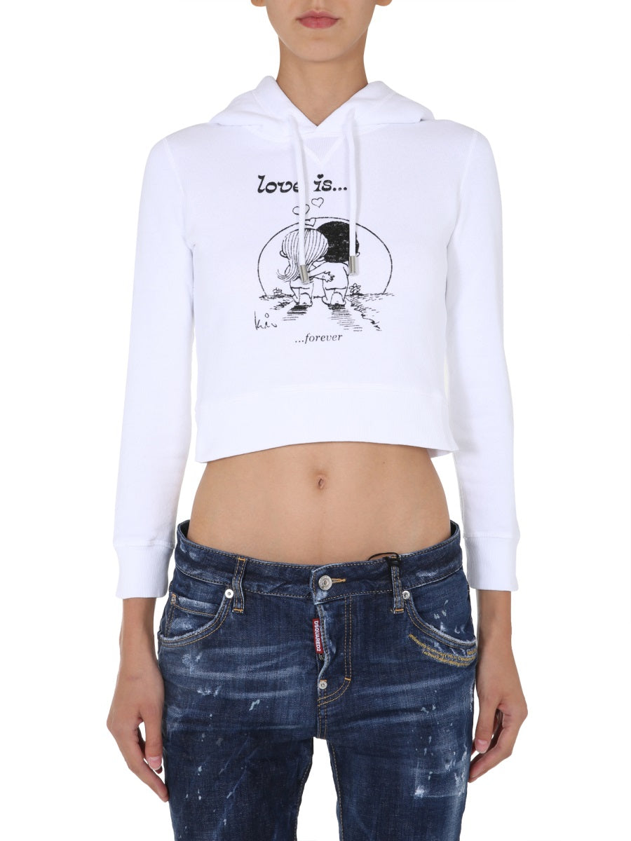 Dsquared Women Cropped Sweatshirt