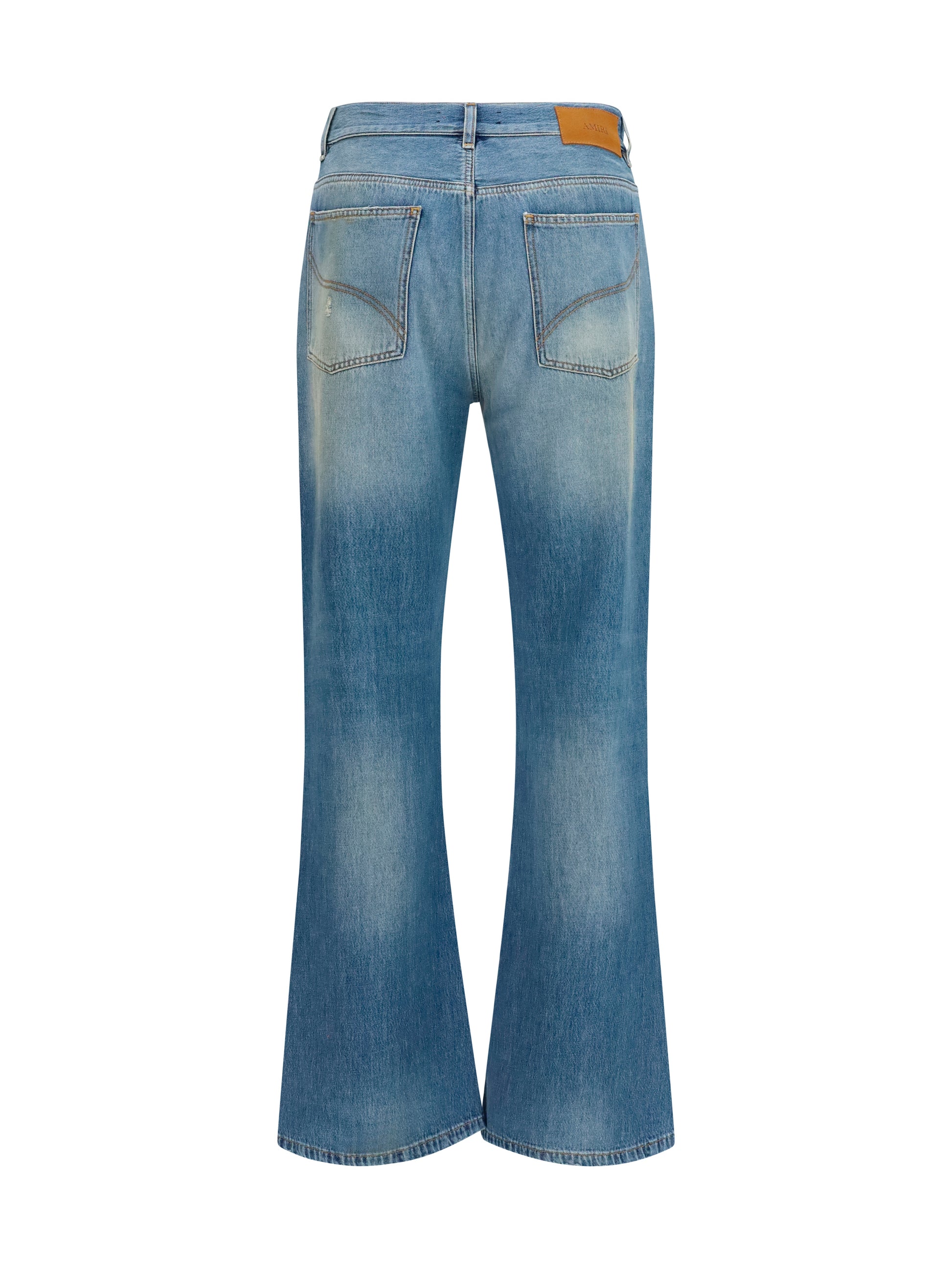 Amiri Men Slash Flared Distressed Jeans AMIRI
