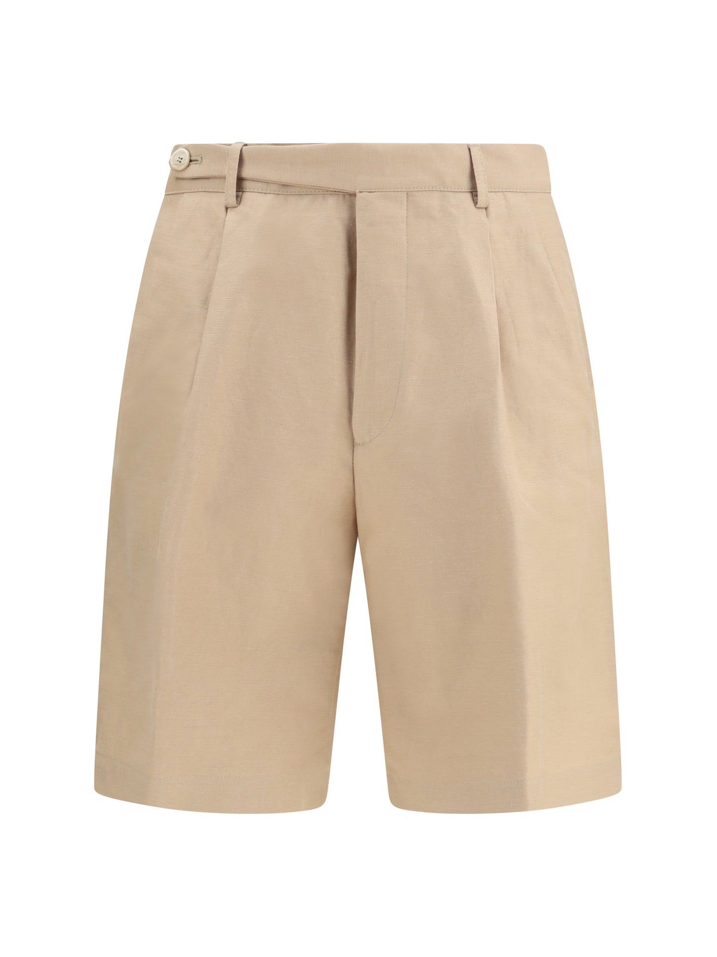 Brunello Cucinelli Men Cotton And Linen Shorts BRUNELLO CUCINELLI