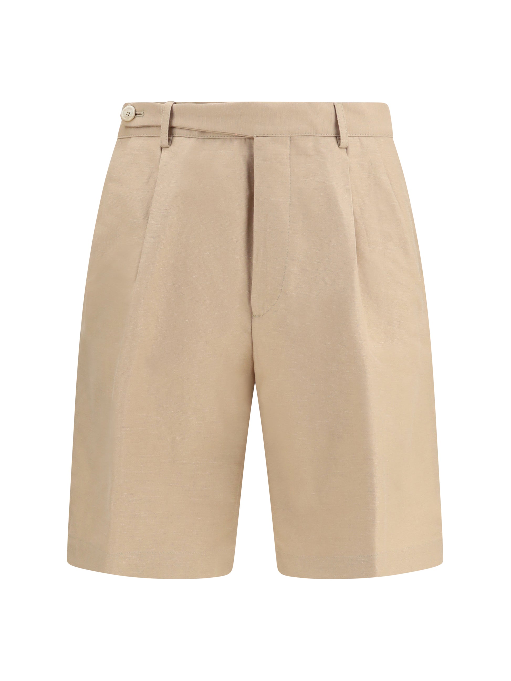 Brunello Cucinelli Men Cotton And Linen Shorts BRUNELLO CUCINELLI