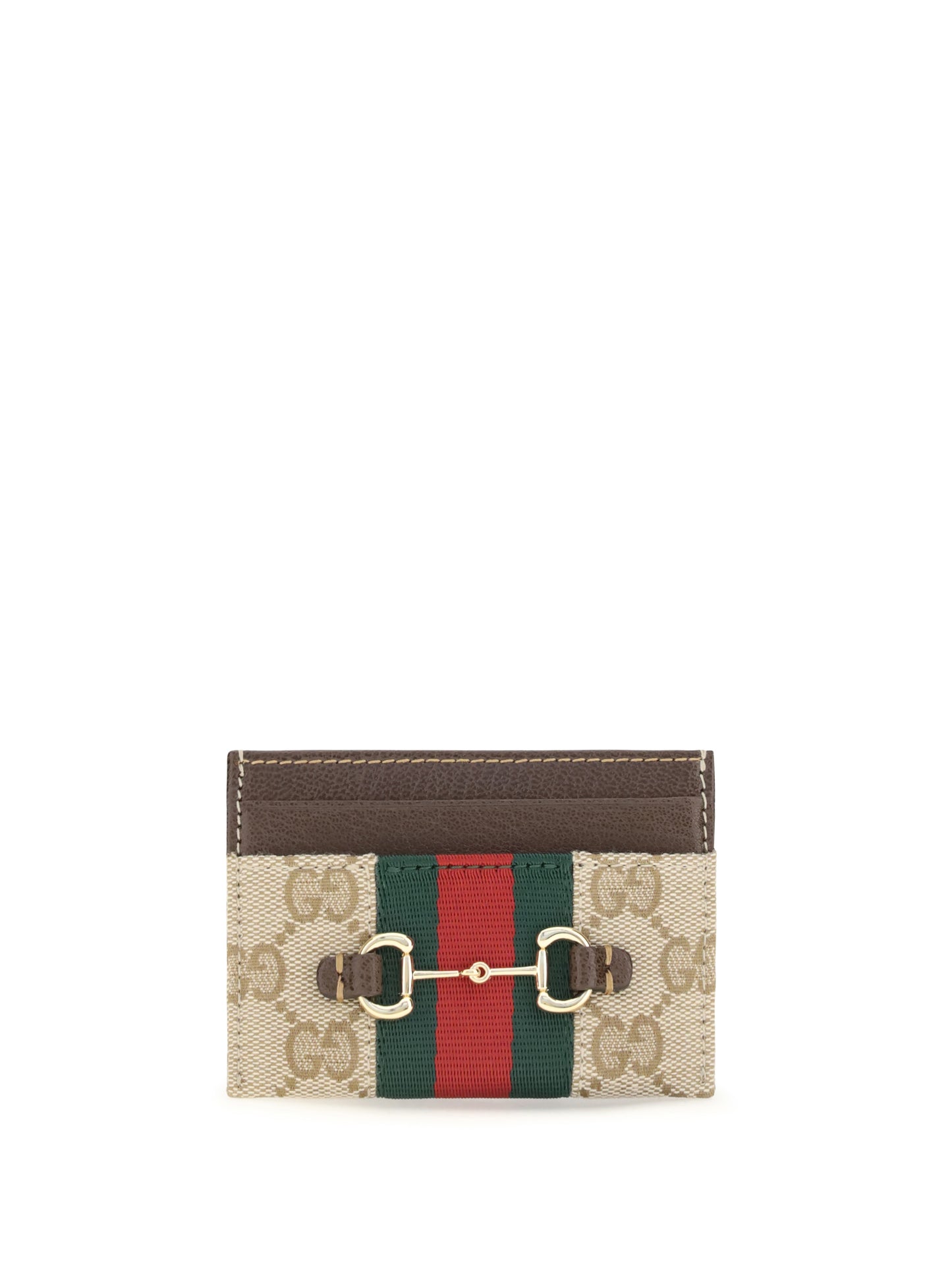 Gucci Women Web Horsebit Card Holder GUCCI