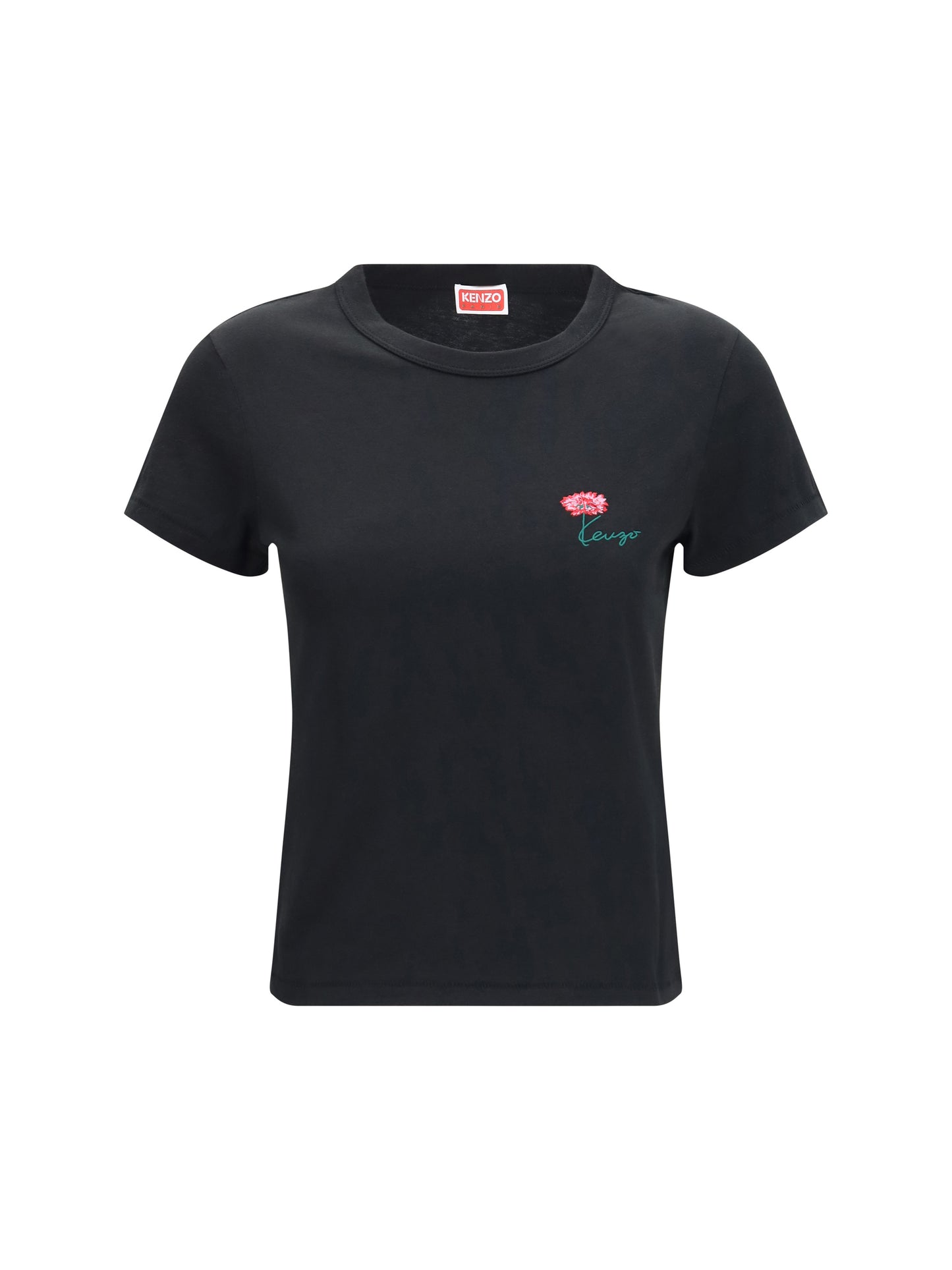 Kenzo Women Kenzo Tulip Embroidered Cotton T-Shirt KENZO