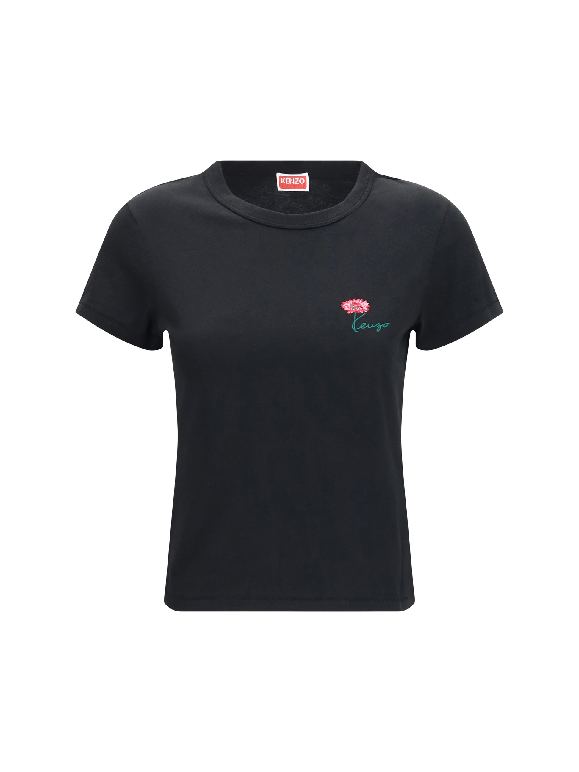 Kenzo Women Kenzo Tulip Embroidered Cotton T-Shirt KENZO