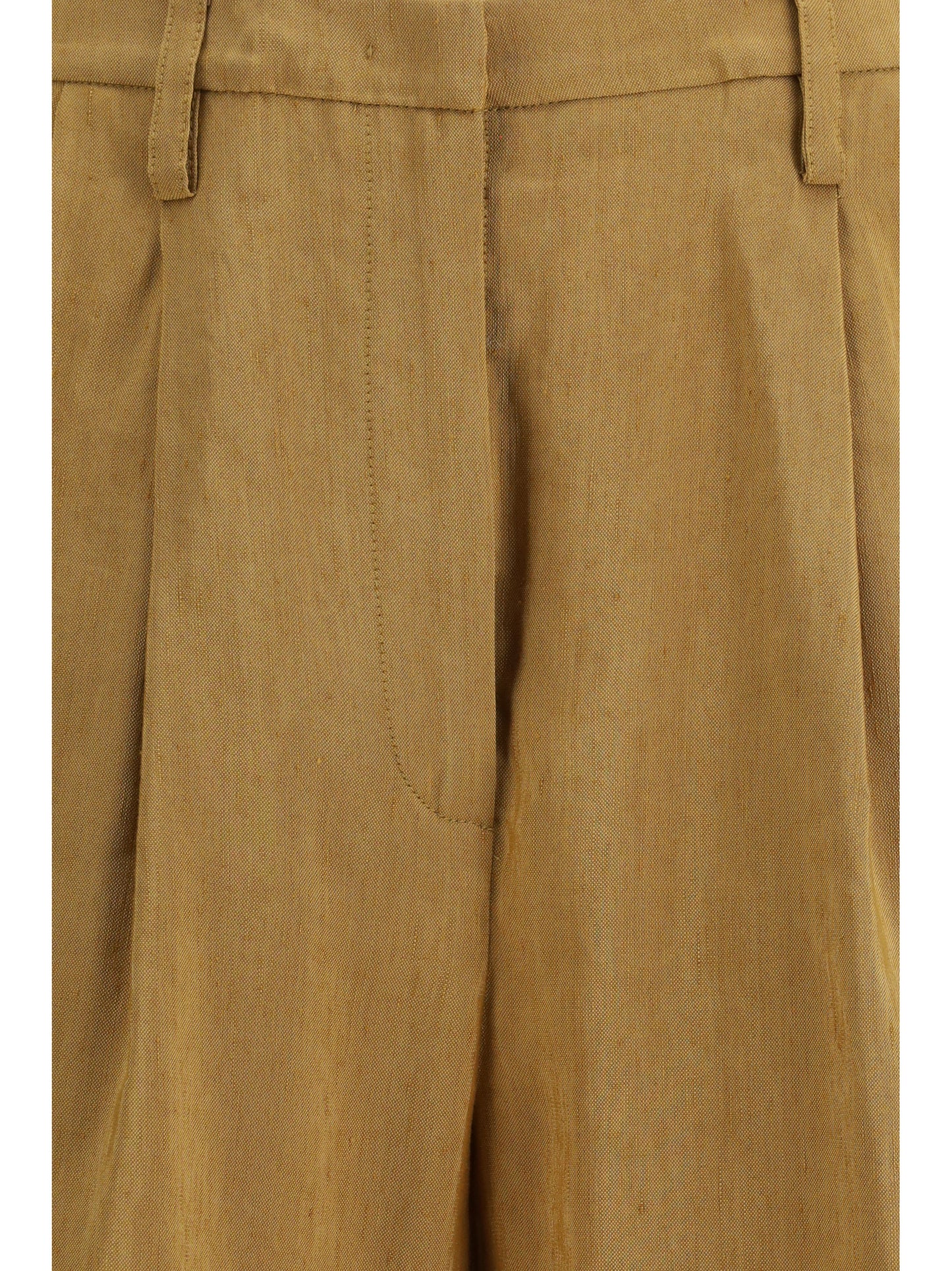 Forte_Forte Women Slubbed Linen And Viscose Bermuda Shorts With Hook And Zip Closure FORTE FORTE