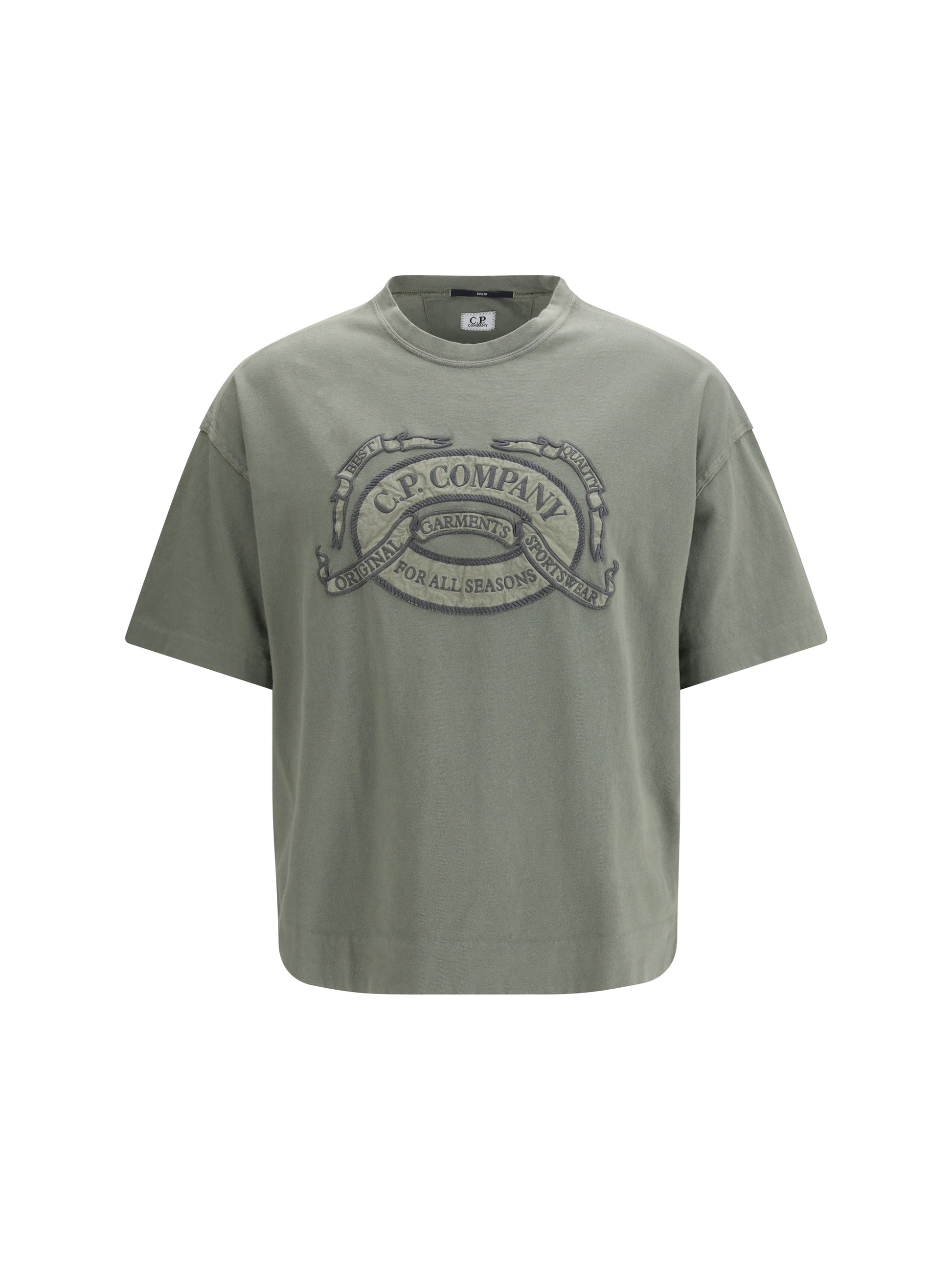C.P. Company Men 20/1 Jersey Short Sleeve Boxy Logo T-Shirt C.P. COMPANY