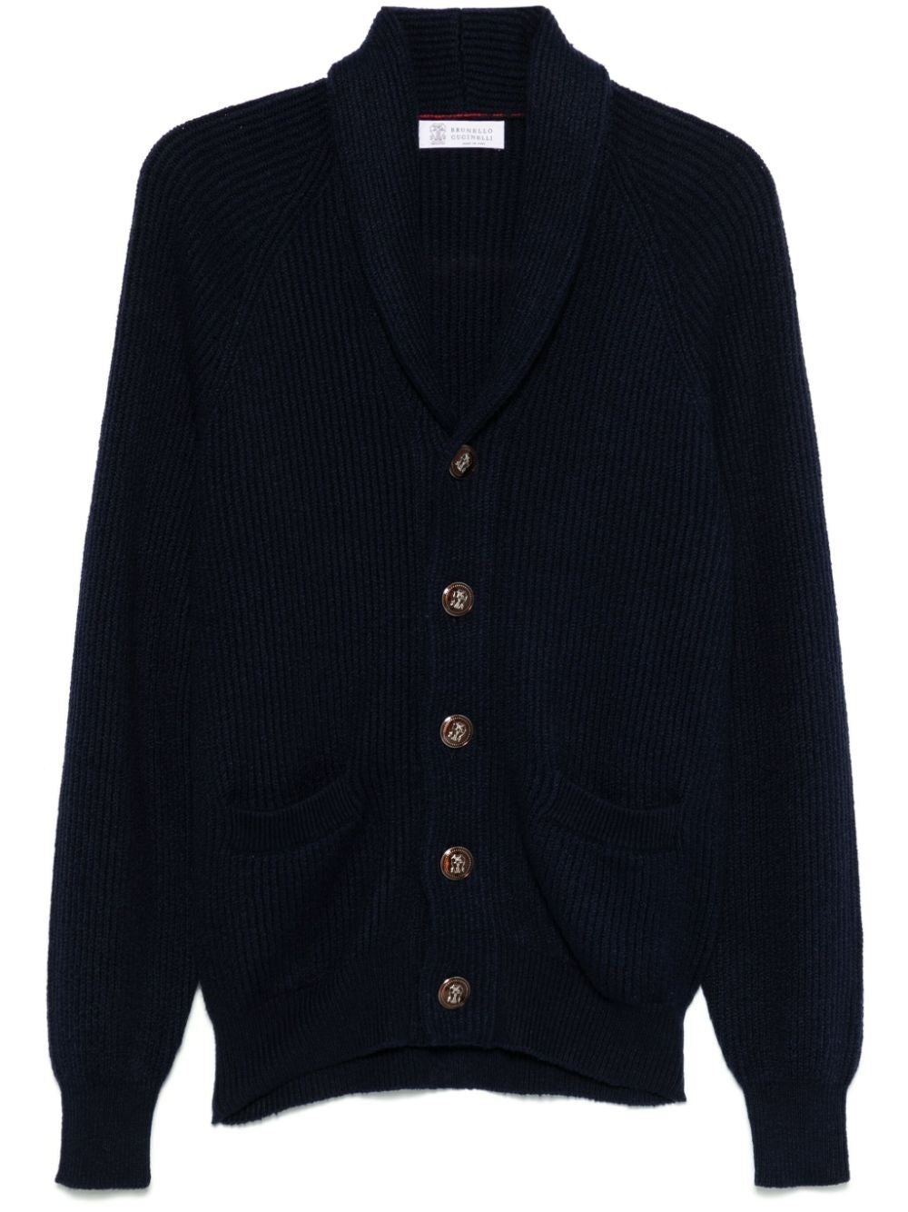 Brunello Cucinelli Men English Rib Knit Cardigan BRUNELLO CUCINELLI