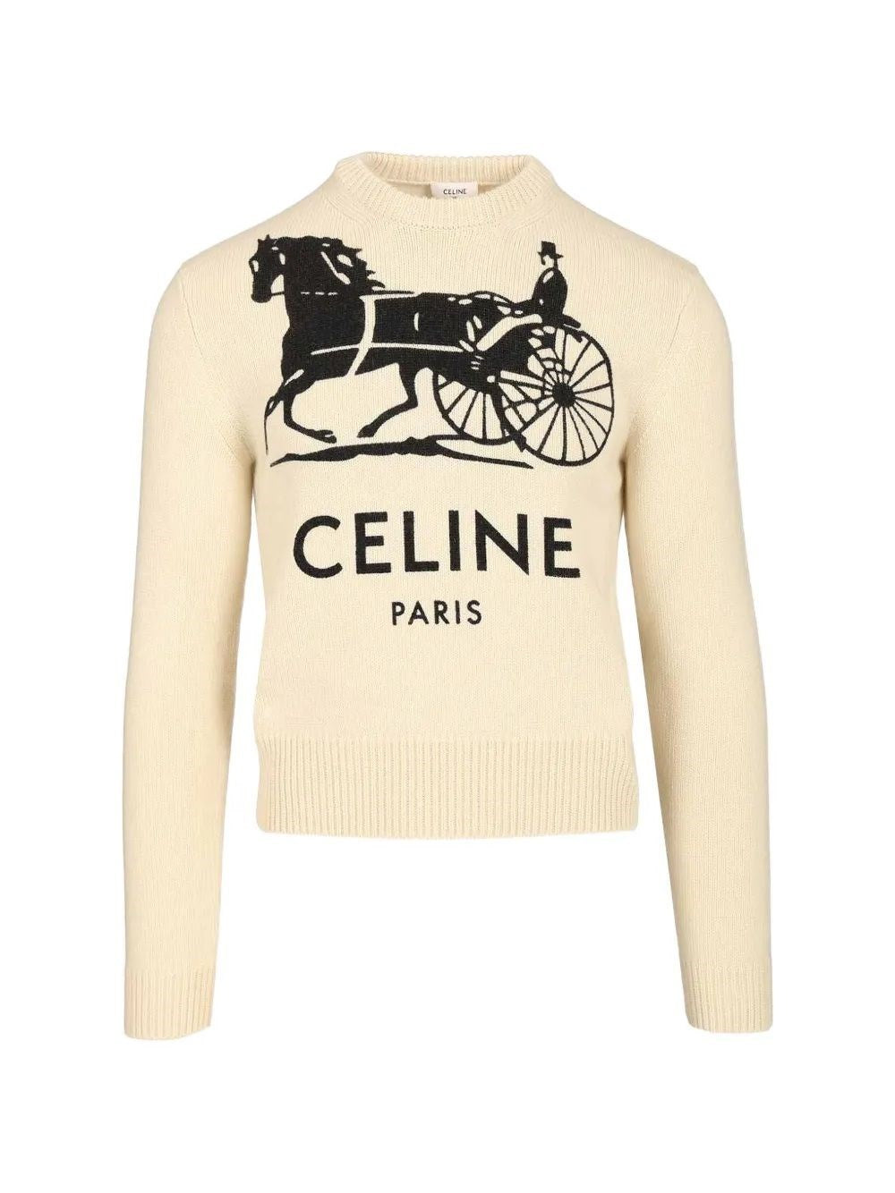 Celine Men Slim-Fit Logo-Intarsia Cashmere Sweater CELINE