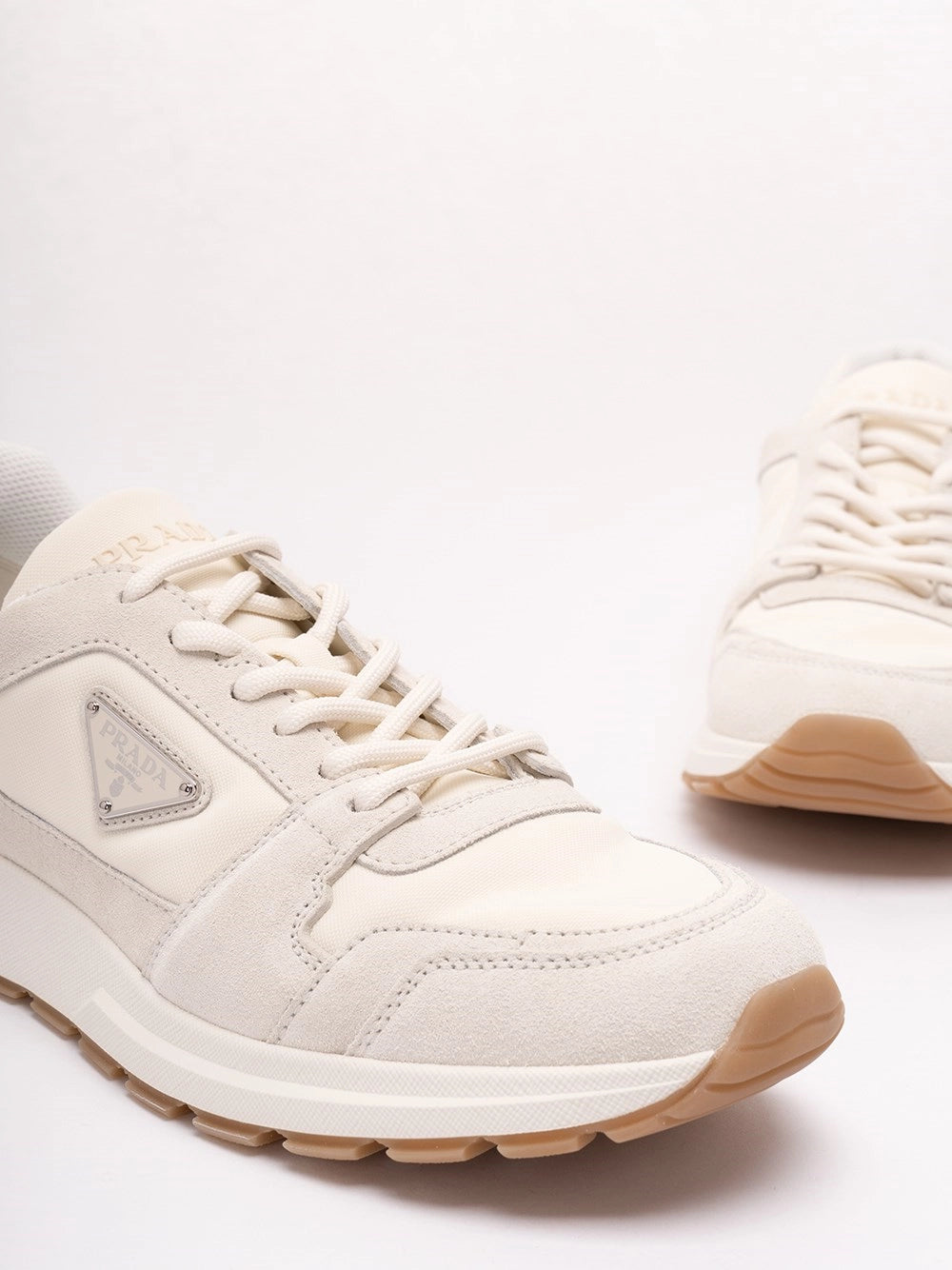 Prada Men Suede And Fabric Sneakers PRADA