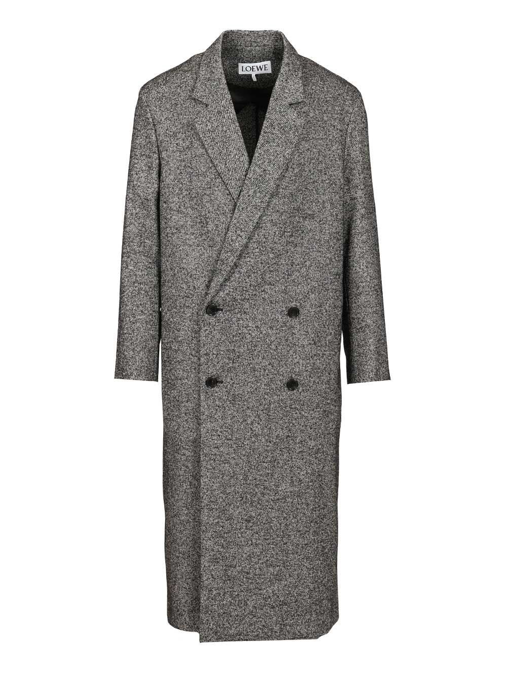 Loewe Men Double-Breasted Wool Blend Coat LOEWE