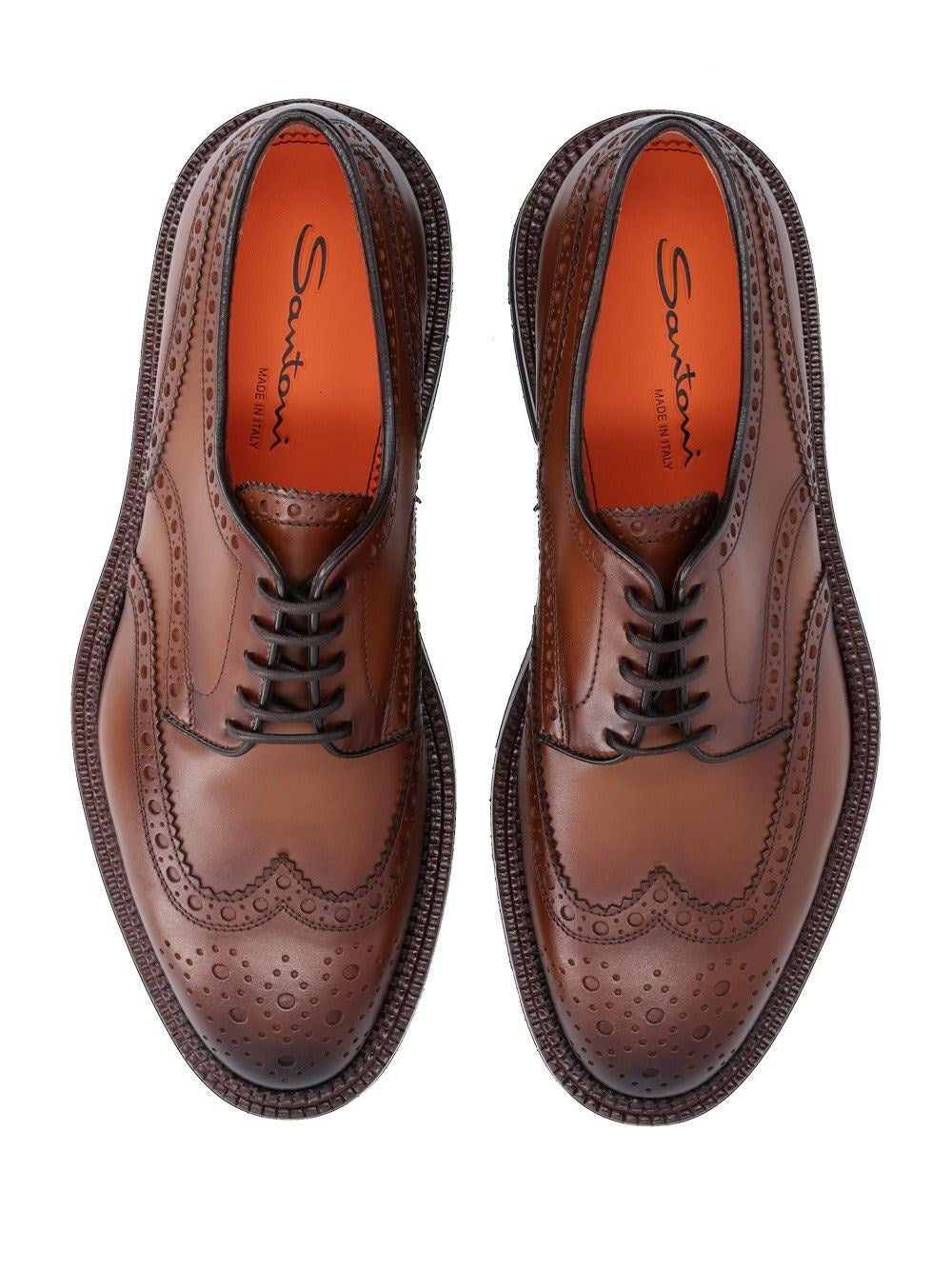 Santoni Men Brogue Derby Lace-Up Shoes SANTONI