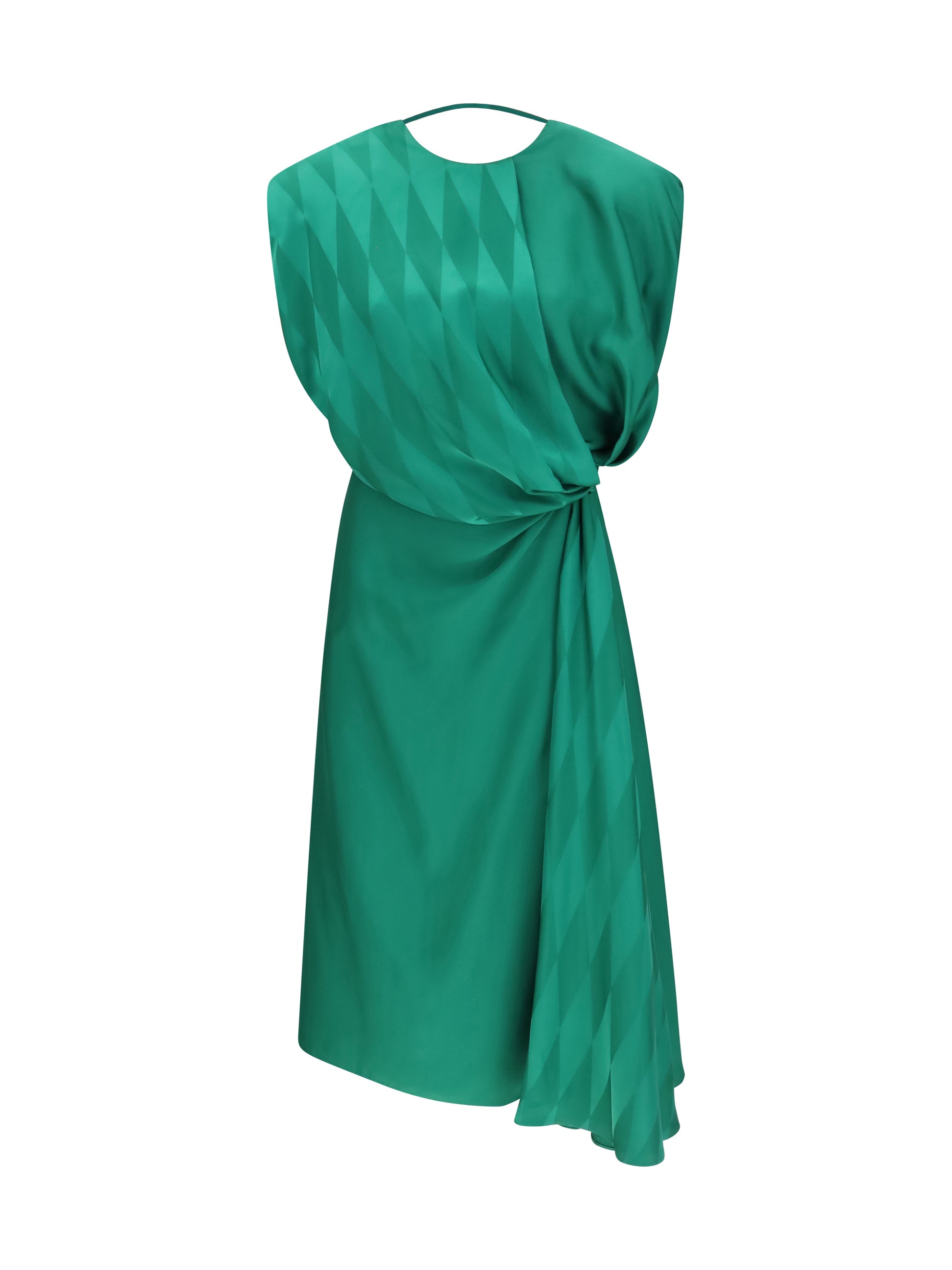 Versace Women Midi Silk Dress With Twist Detail VERSACE