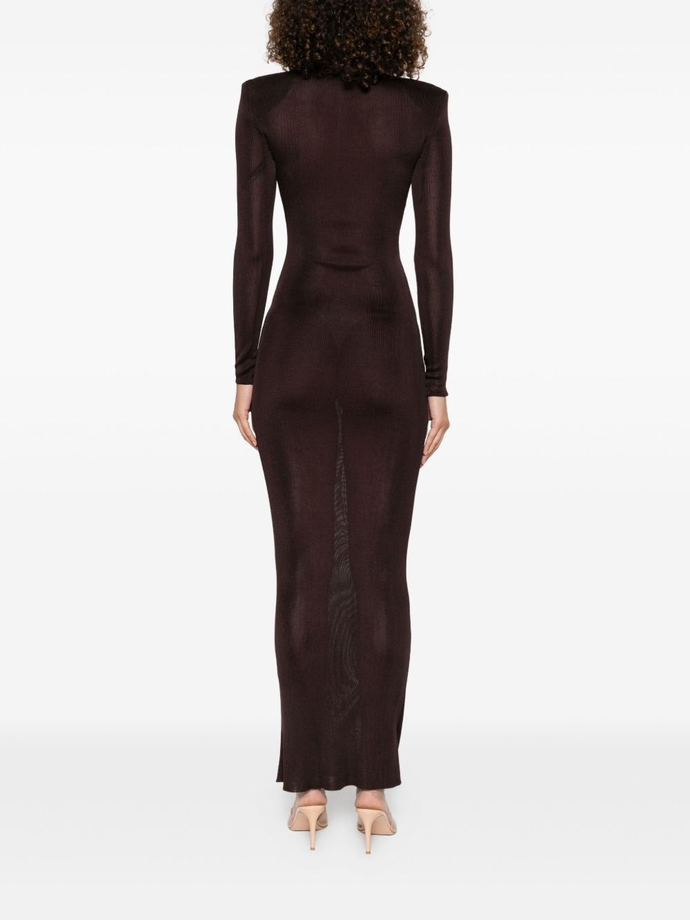 Self-Portrait Women Long Viscose Knit Dress SELF-PORTRAIT