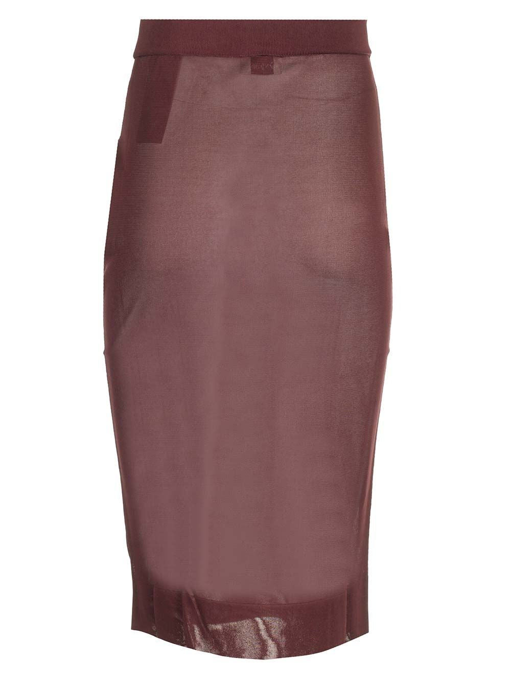 Saint Laurent Women Sheer Pencil Skirt SAINT LAURENT