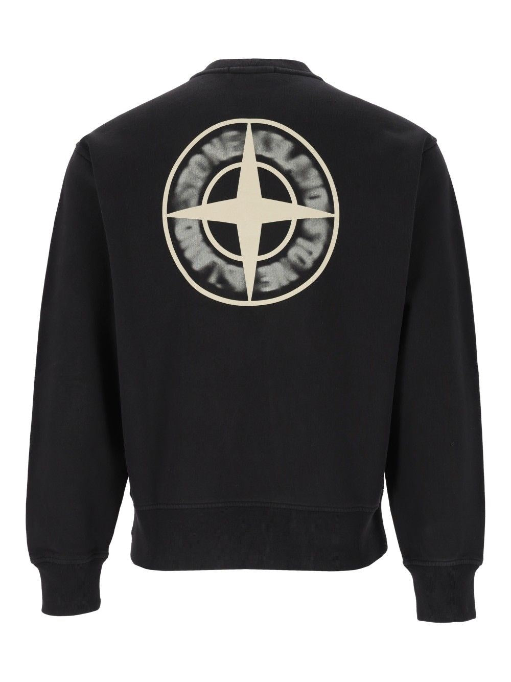 Stone Island Men Organic Cotton Fleece Crewneck Sweatshirt STONE ISLAND