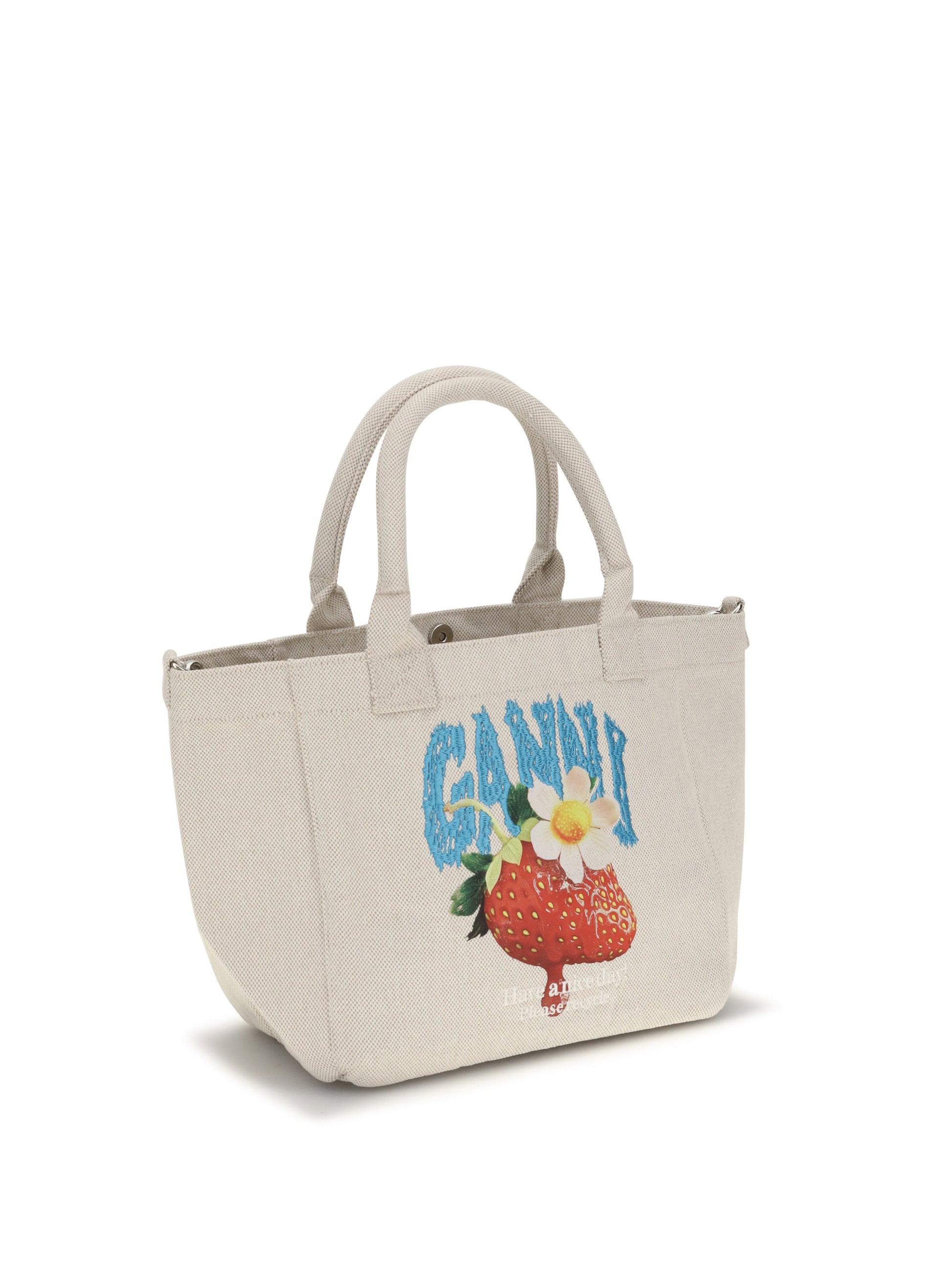 Ganni Women Small Easy Shoulder Bag With Strawberry Print GANNI