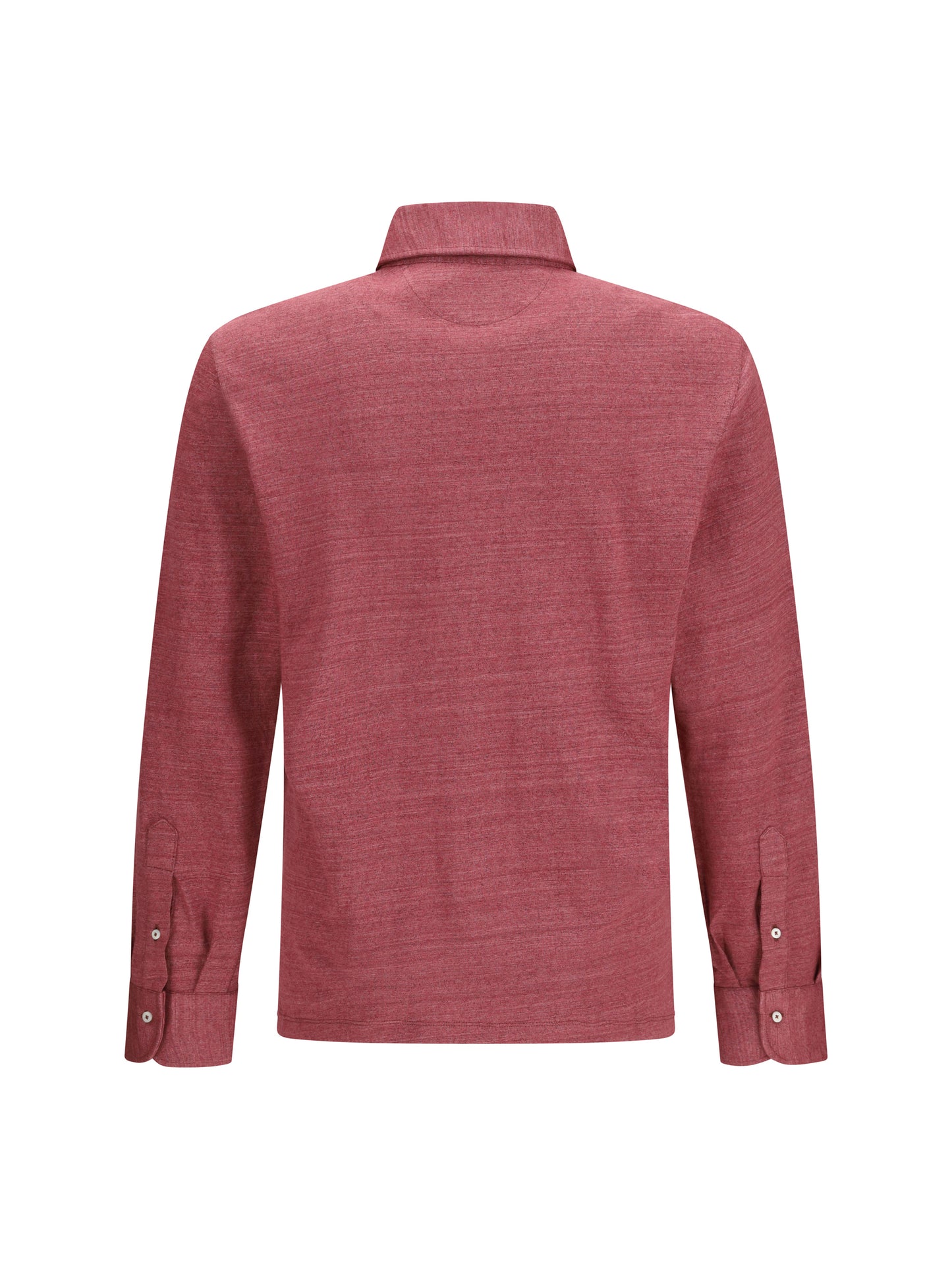 Brunello Cucinelli Men Long-Sleeve Polo In Mélange Linen And Cotton Jersey BRUNELLO CUCINELLI