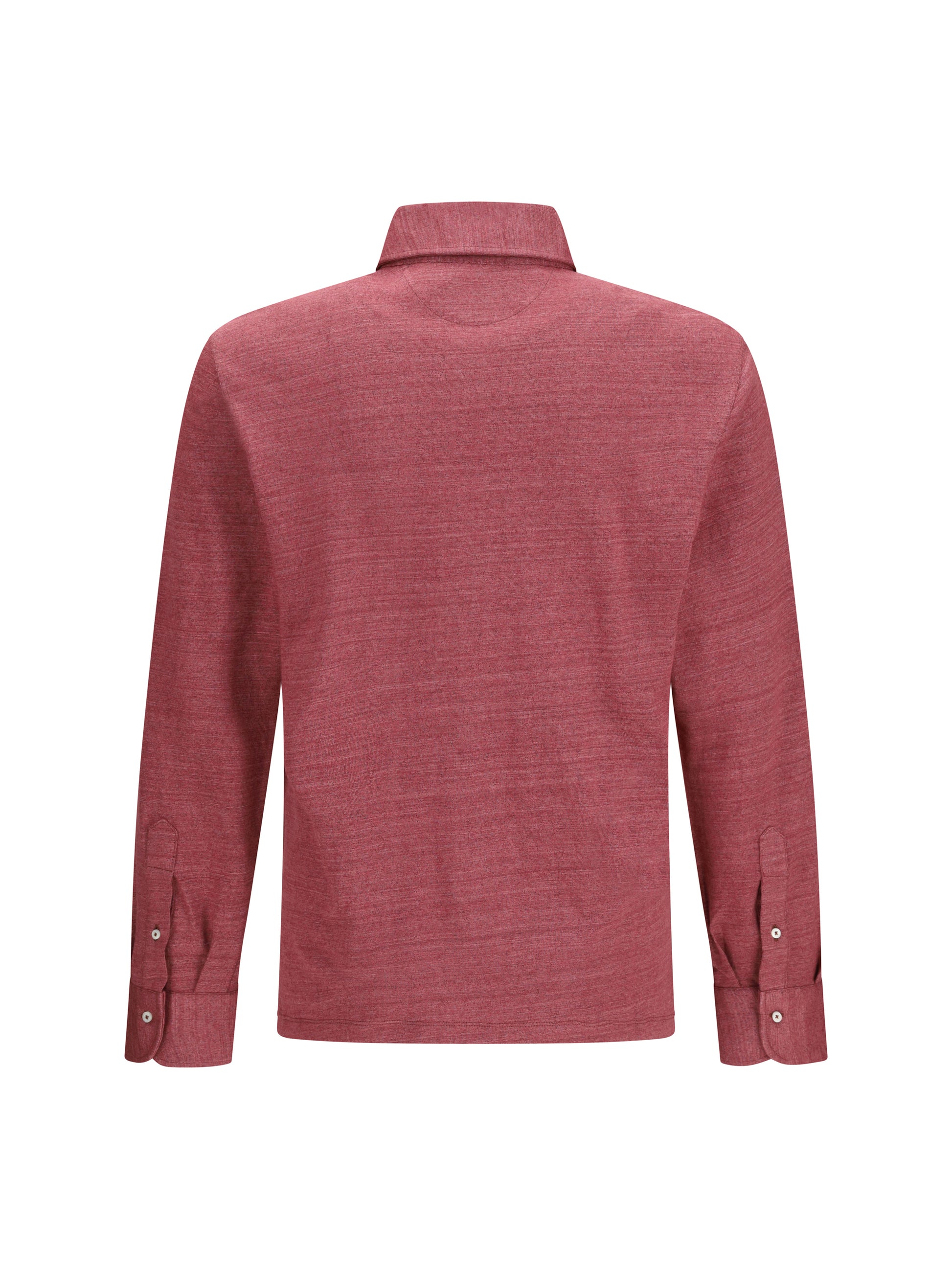 Brunello Cucinelli Men Long-Sleeve Polo In Mélange Linen And Cotton Jersey BRUNELLO CUCINELLI