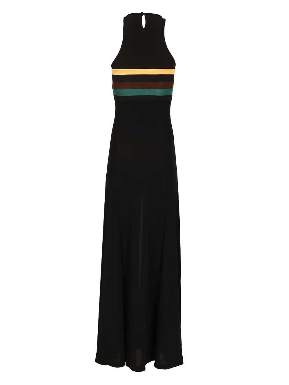 Saint Laurent Women Striped Jersey Crepe Tank Dress SAINT LAURENT