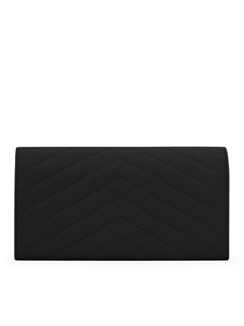 Saint Laurent Women Large Cassandre Matelassé Flap Wallet In Grain De Poudre Embossed Leather SAINT LAURENT