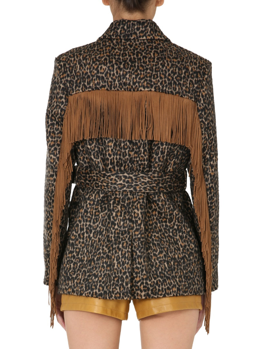 Saint Laurent Women Jacket With Fringes SAINT LAURENT