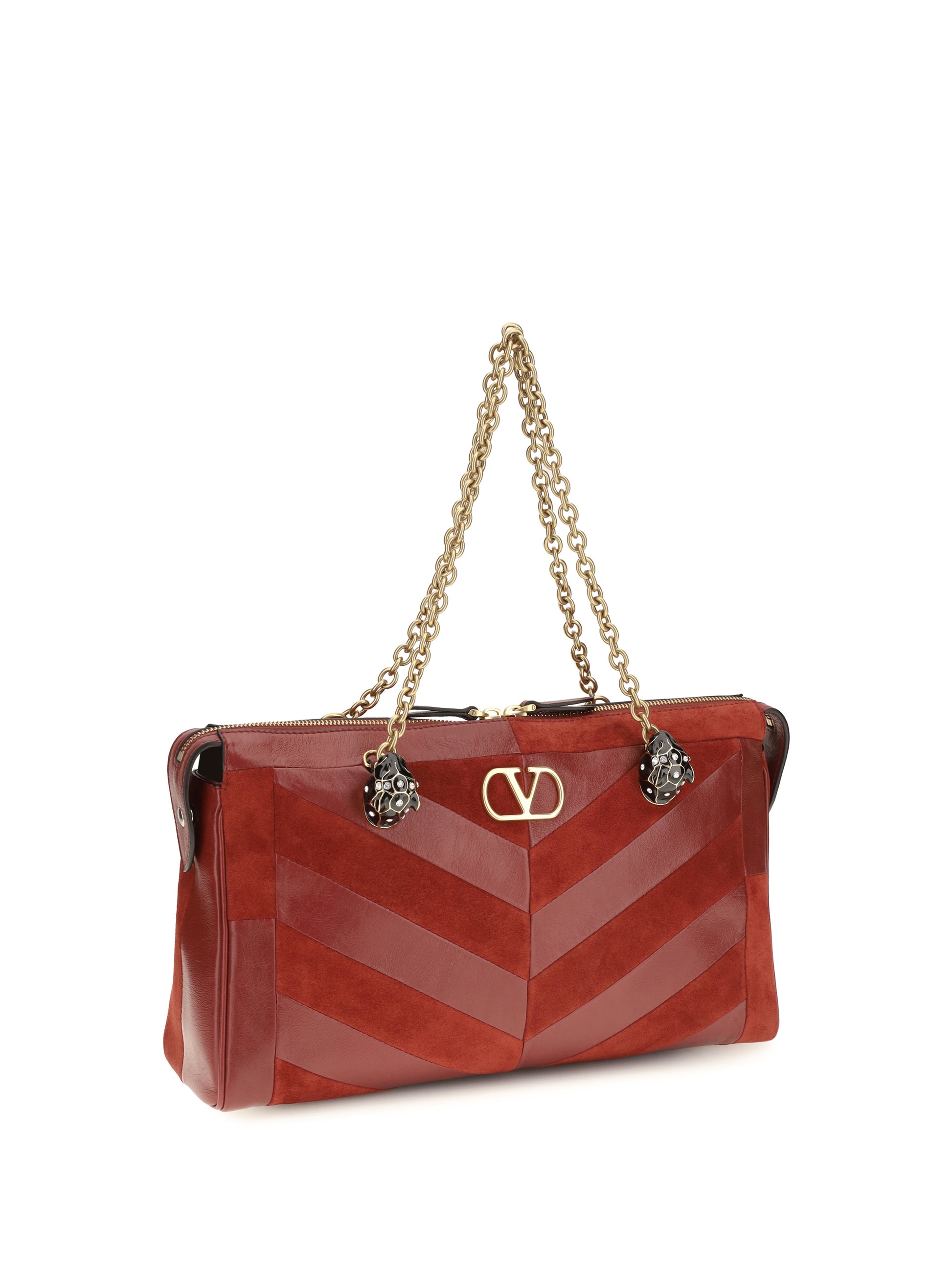 Valentino Garavani Women Medium Chevron Pattern Panthea Shoulder Bag VALENTINO GARAVANI