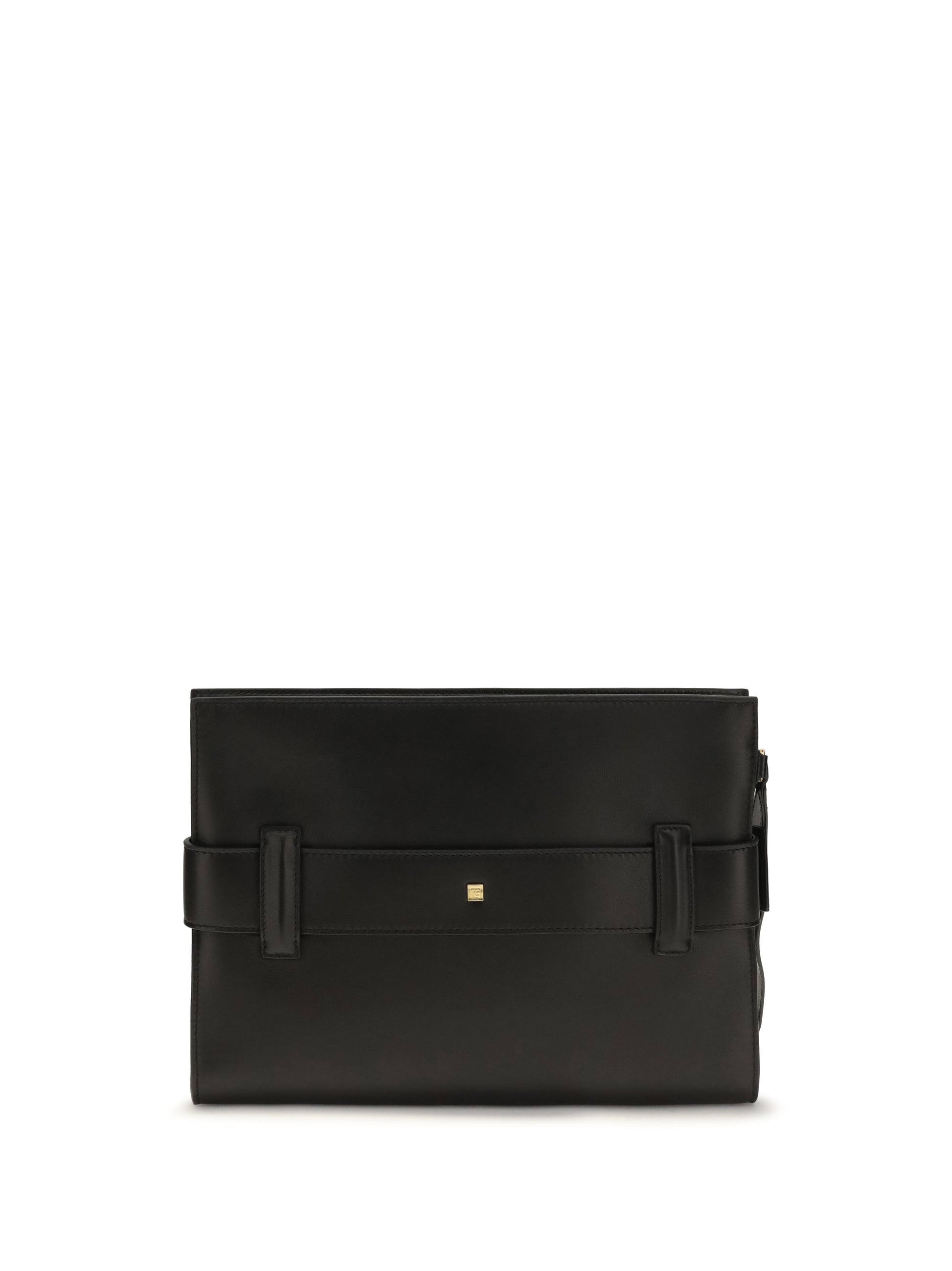 Balmain Women Anthem Leather Clutch BALMAIN