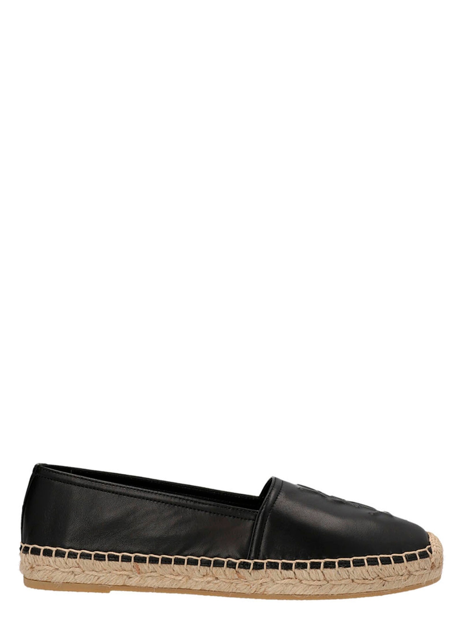 Saint Laurent Women Logo Leather Espadrilles SAINT LAURENT