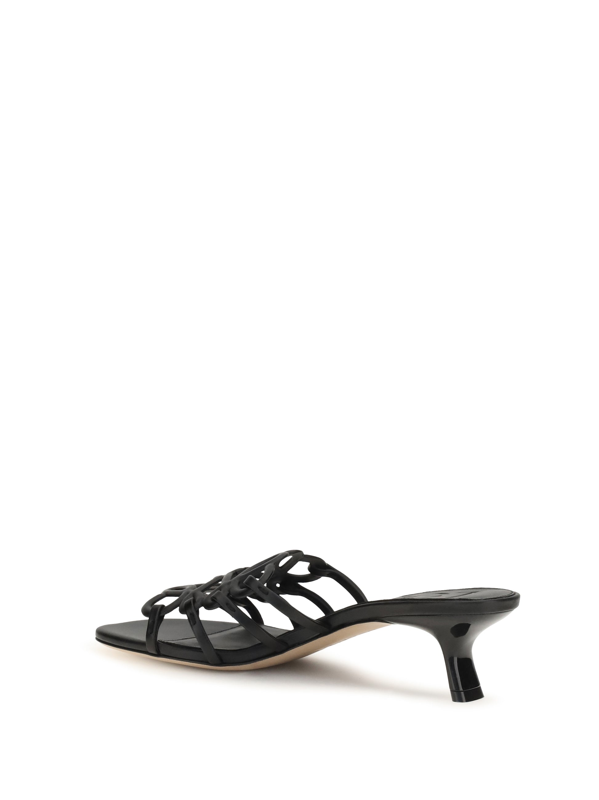 Loewe Women Anagram Petal Leather Slide Sandals LOEWE
