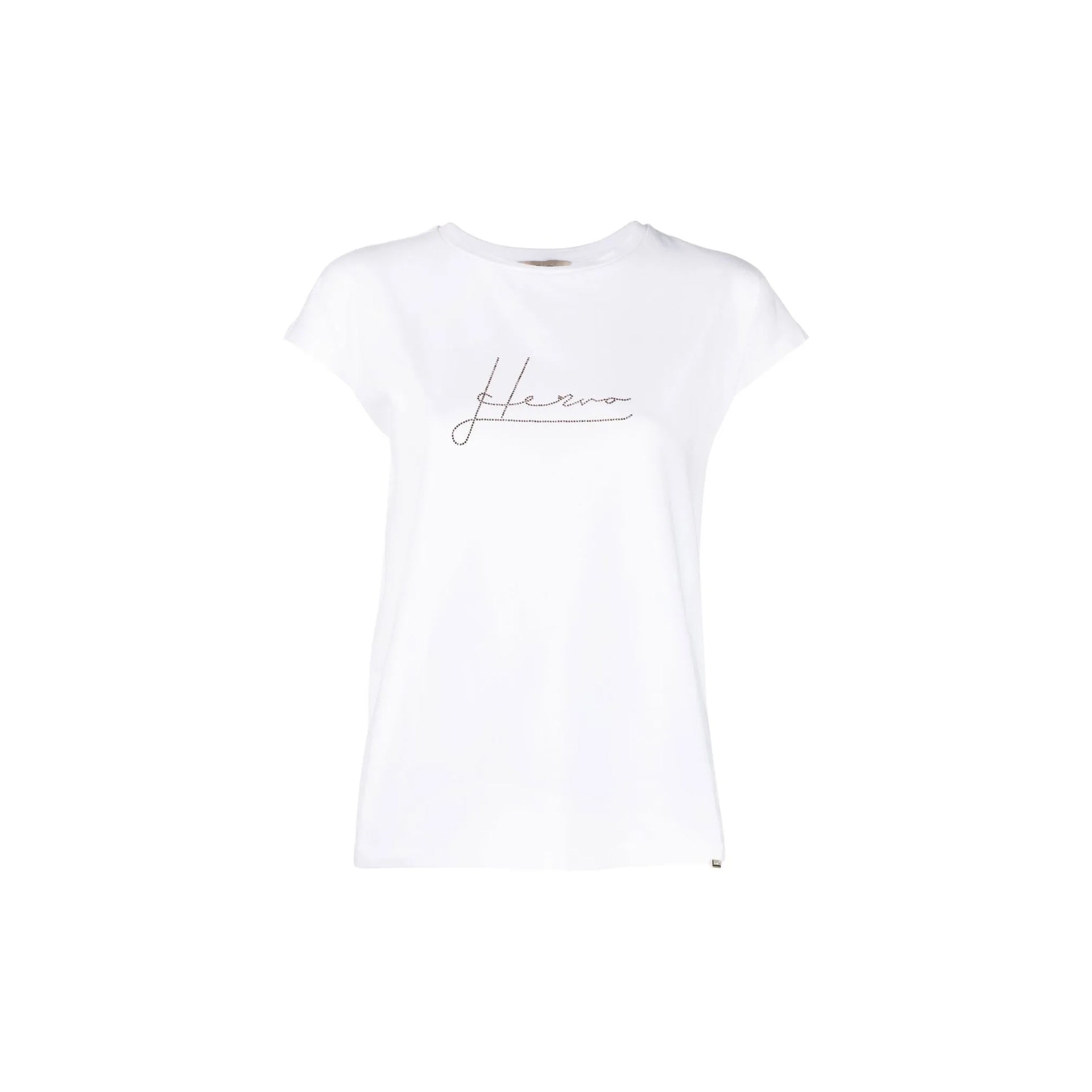 Herno Crystal-Embellished Logo T-Shirt Women HERNO