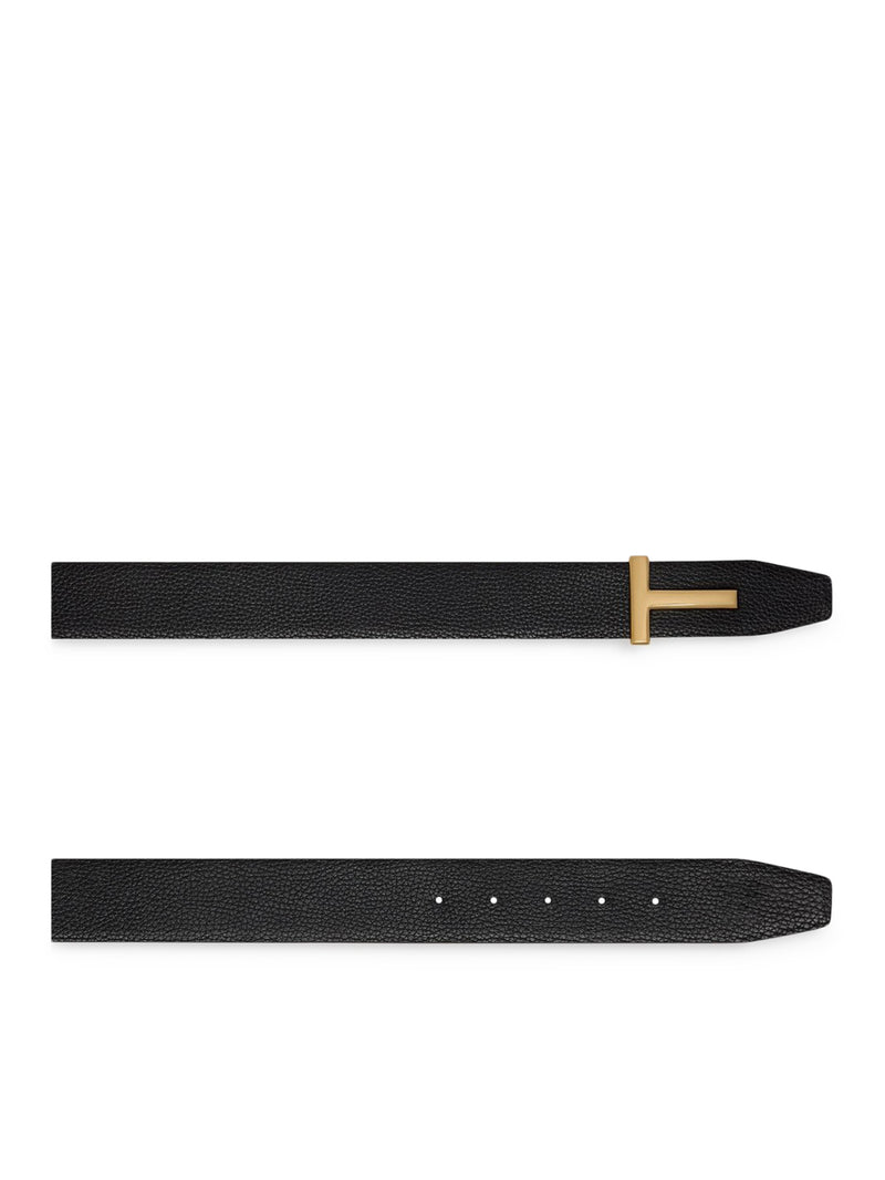 Tom Ford Men Ridge T Reversible Belt In Hammered Leather TOM FORD