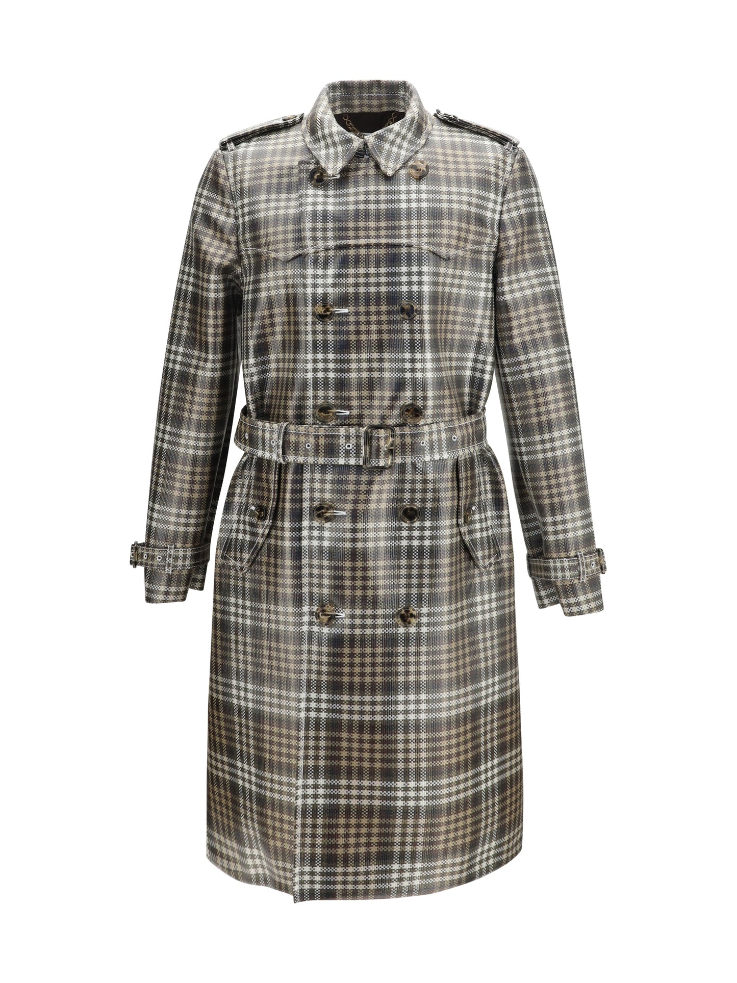 Burberry Men Double-Breasted Foxfield Madras Trench BURBERRY