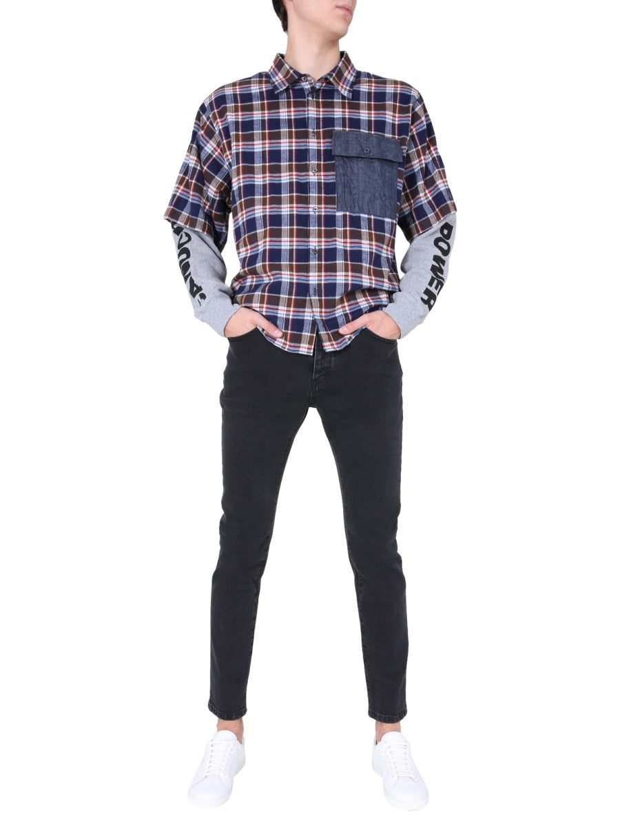 Dsquared Men Shirt With Double Sleeves DSQUARED2