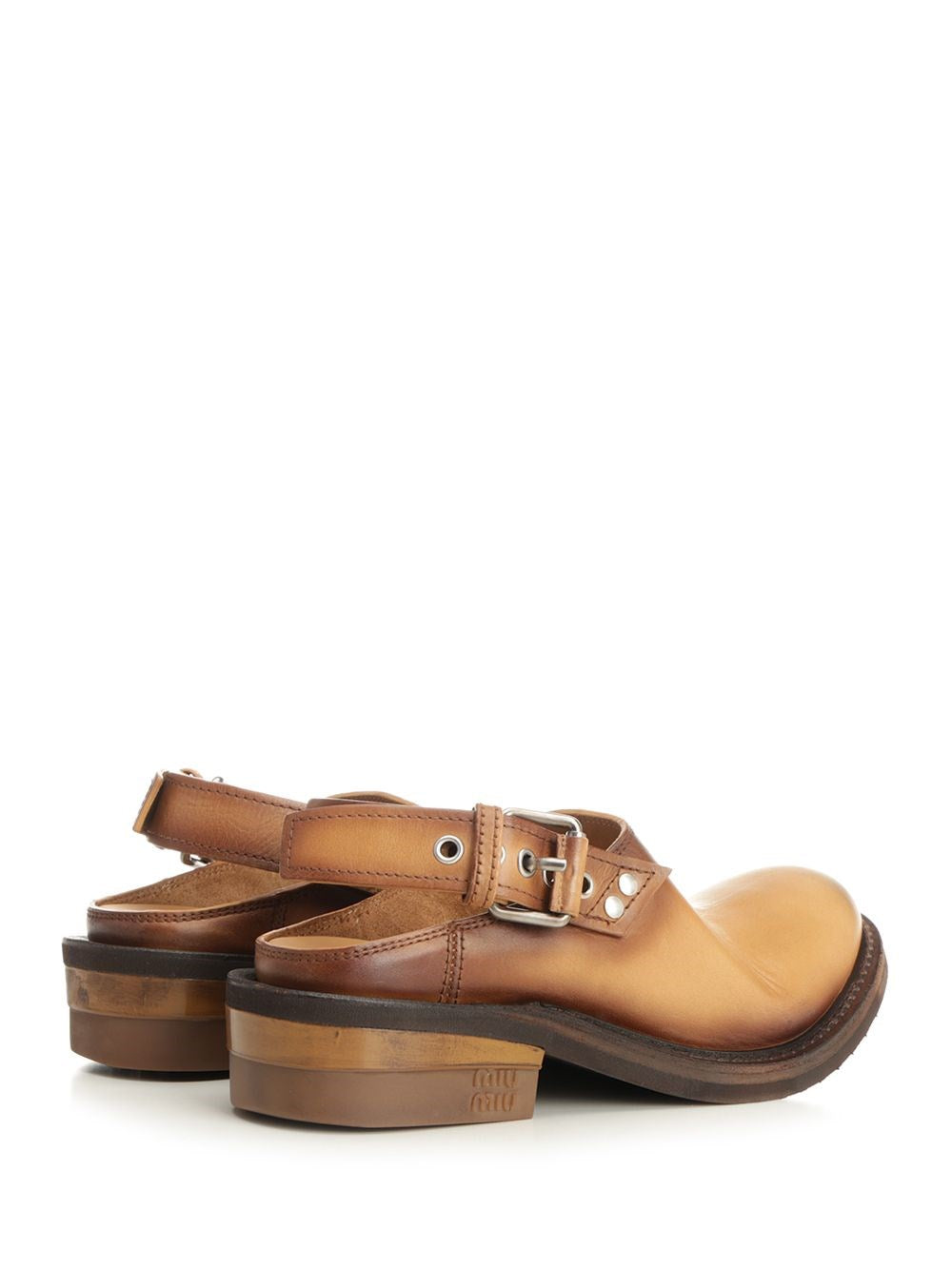 Miu Miu Women Leather Mules MIU MIU