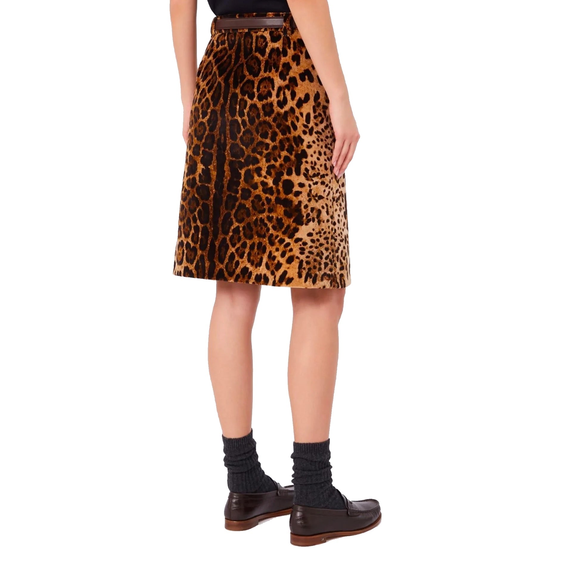 Max Mara Leopard Falange Skirt Women MAX MARA STUDIO