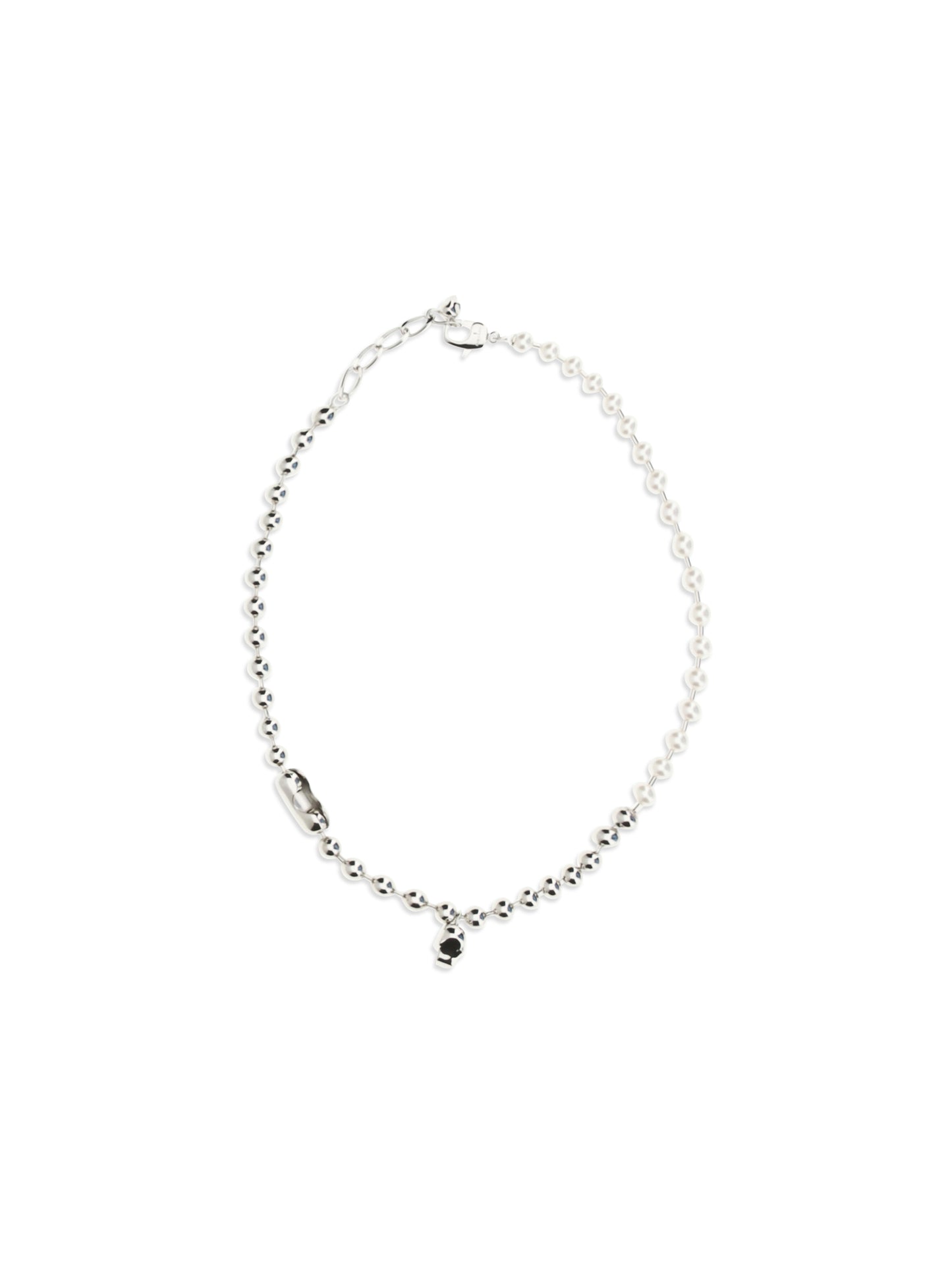 Alexander Mcqueen Men Pearl Skull Necklace ALEXANDER MCQUEEN