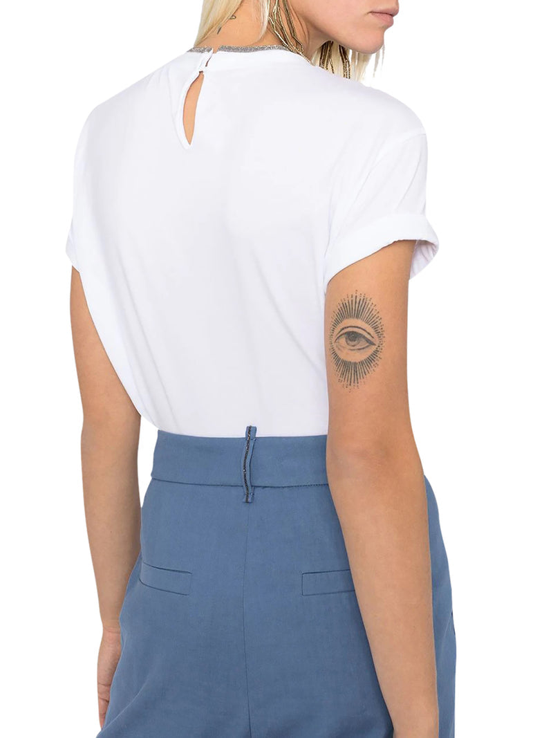 Brunello Cucinelli Women Jersey T-Shirt With Precious Faux Layering BRUNELLO CUCINELLI